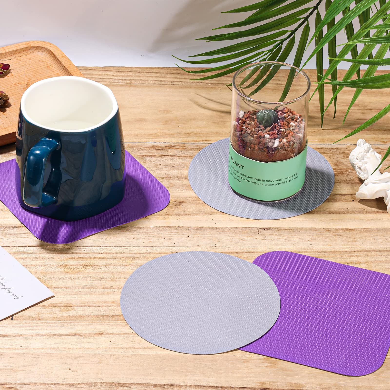 4Pcs Jar Opener Gripper Pads, Rubber Jar Grippers Multi-Function Jar Opener For Seniors With Weak Hands Kitchen Coasters (Grey,