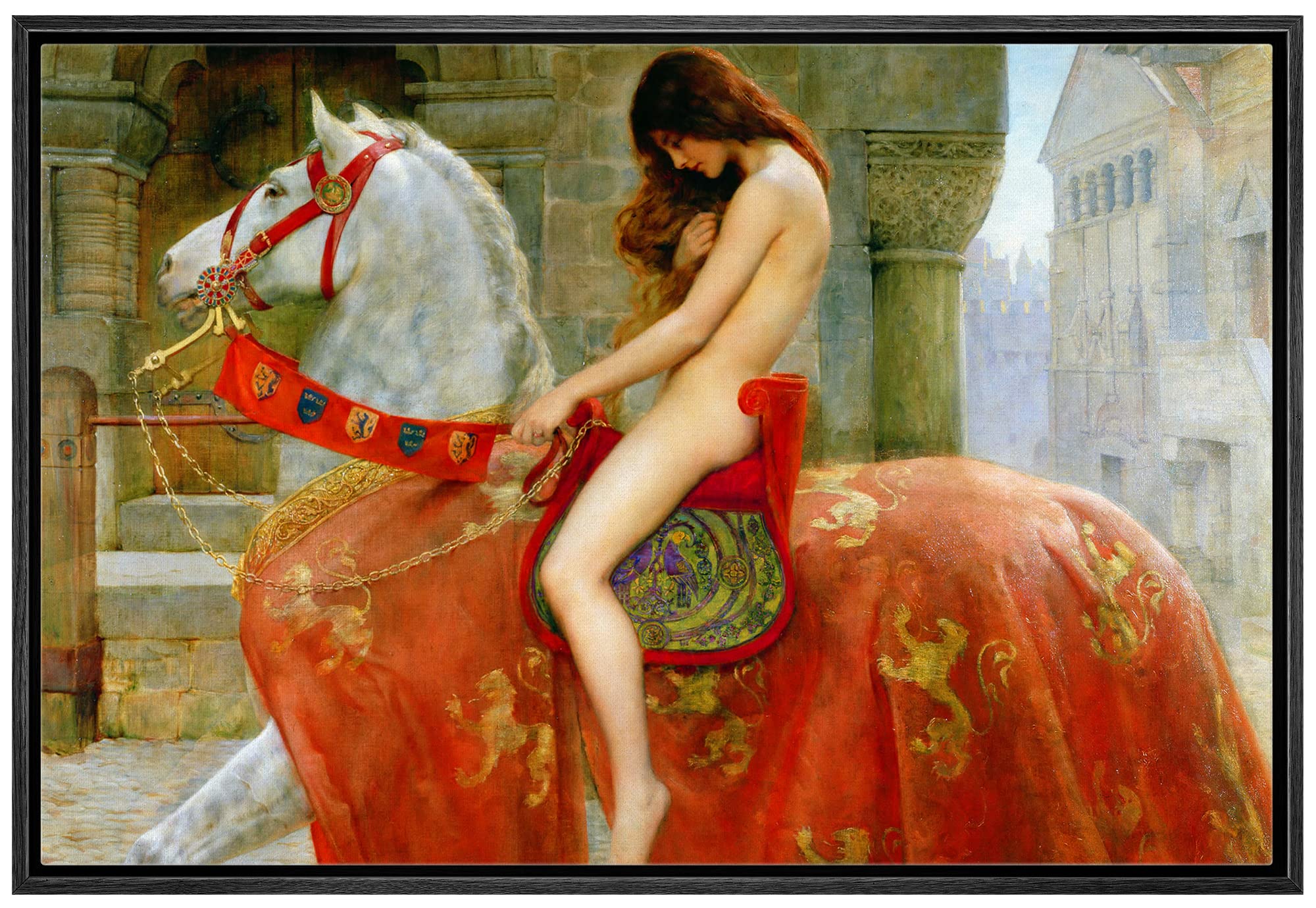 Wall26 Framed Canvas Print Wall Art Lady Godiva By John Collier People Historic Illustrations Fine Art Traditional Colorful Mult