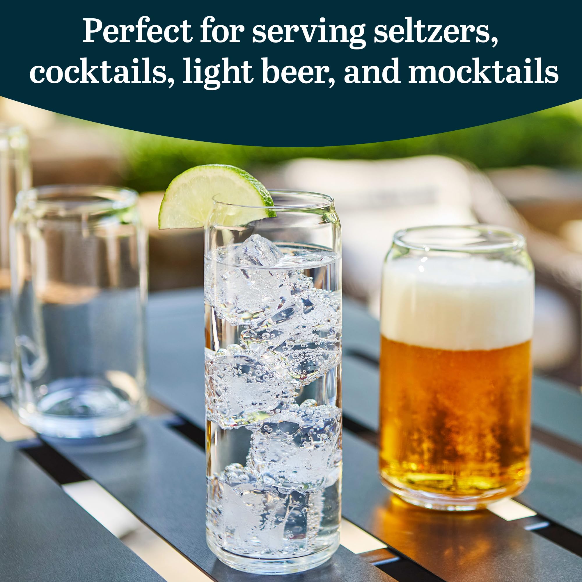 Libbey Classic Slim Can Glass, 12.5 Ounce, Set Of 6