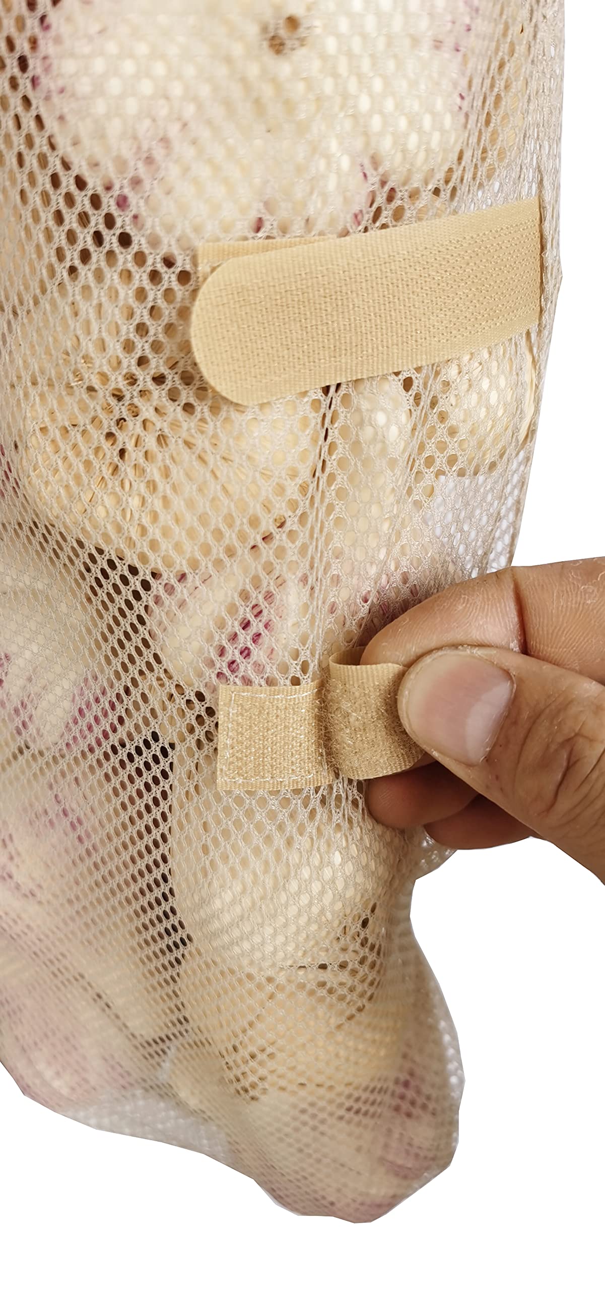 Hanging Mesh Storage Bags 5Pack Potatoes Bags Onion Bags Mesh Garlic Net Bags Long And Large Reusable Net Storage Produce Bags (