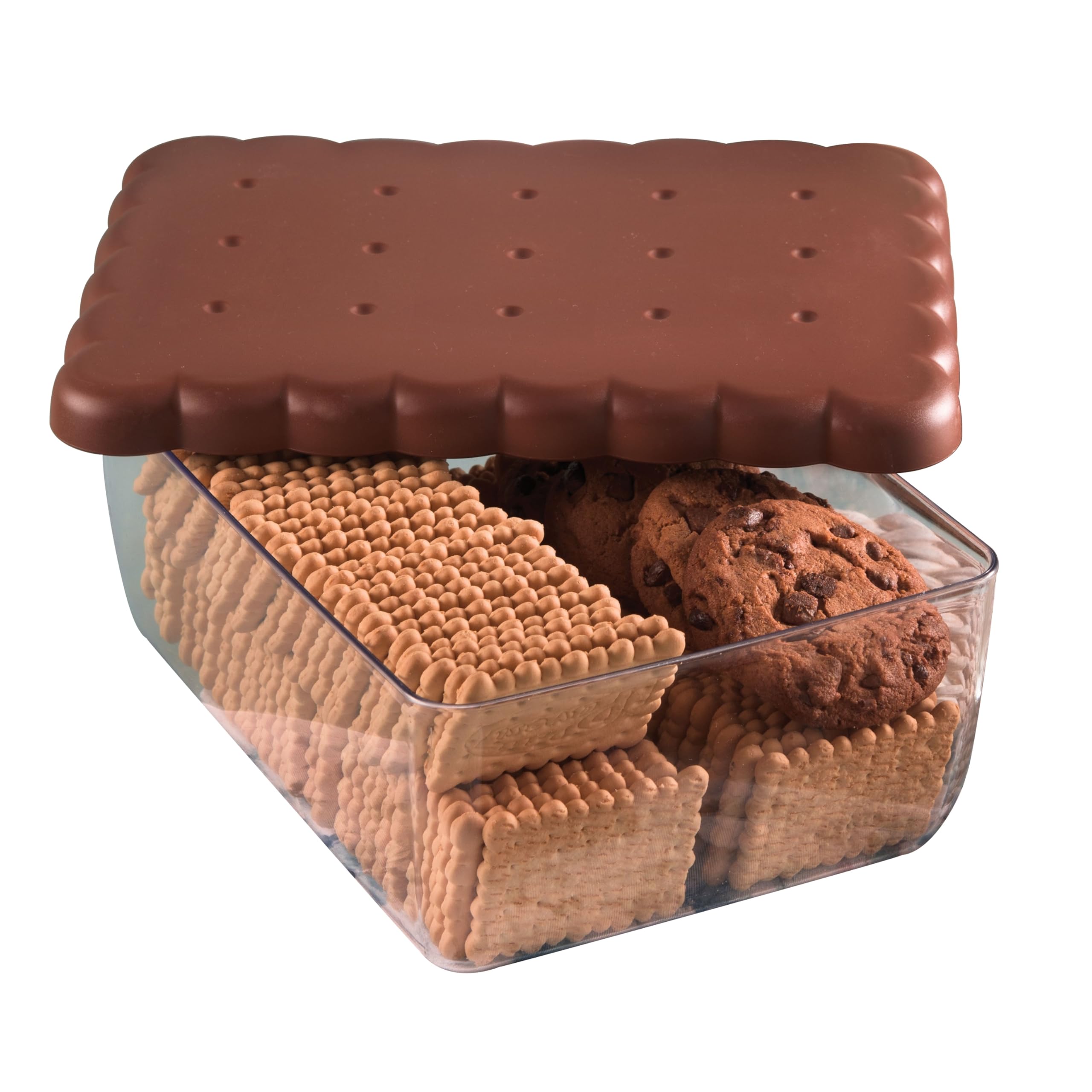 Snips 077120 Rectangular Biscuit Saver  Brownclear