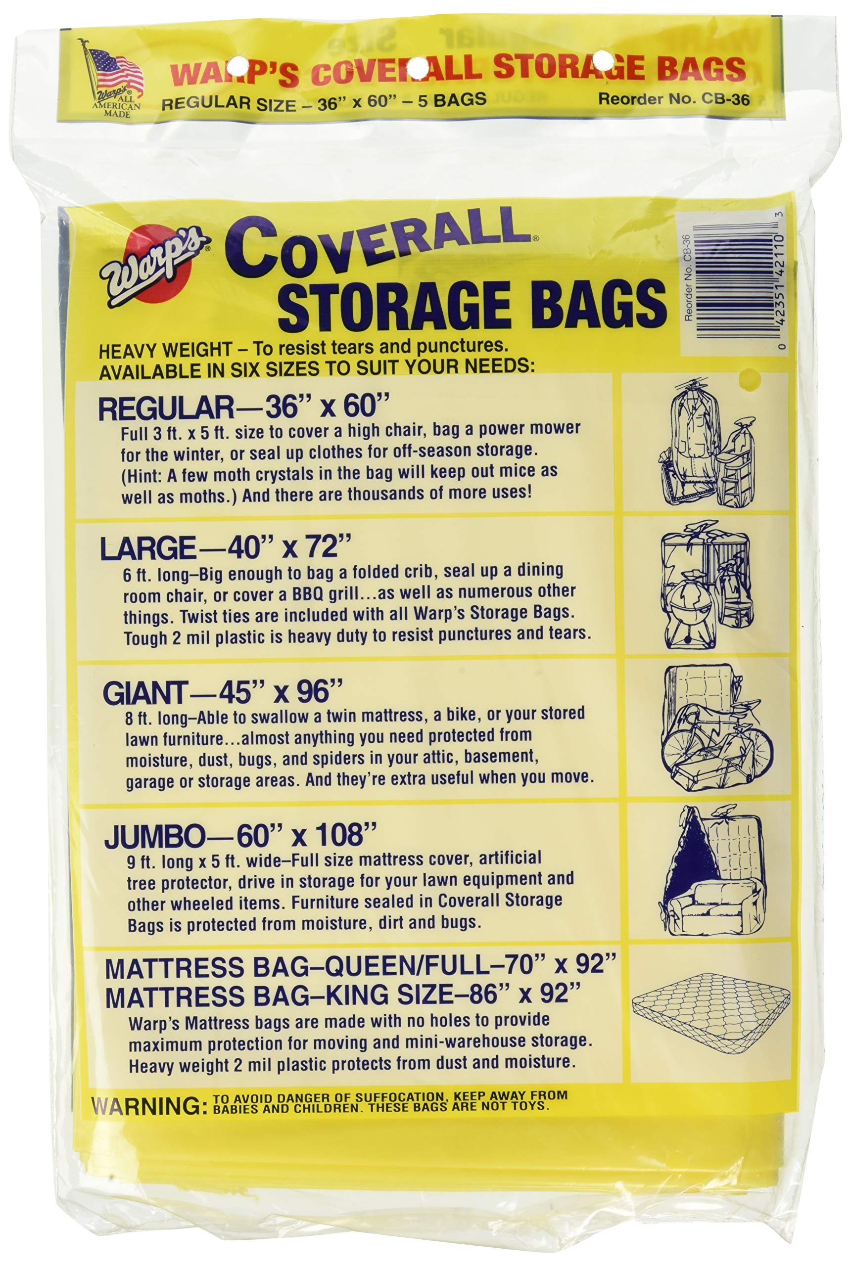 BAG STORAGE 36''X60'' (Pack of 1)