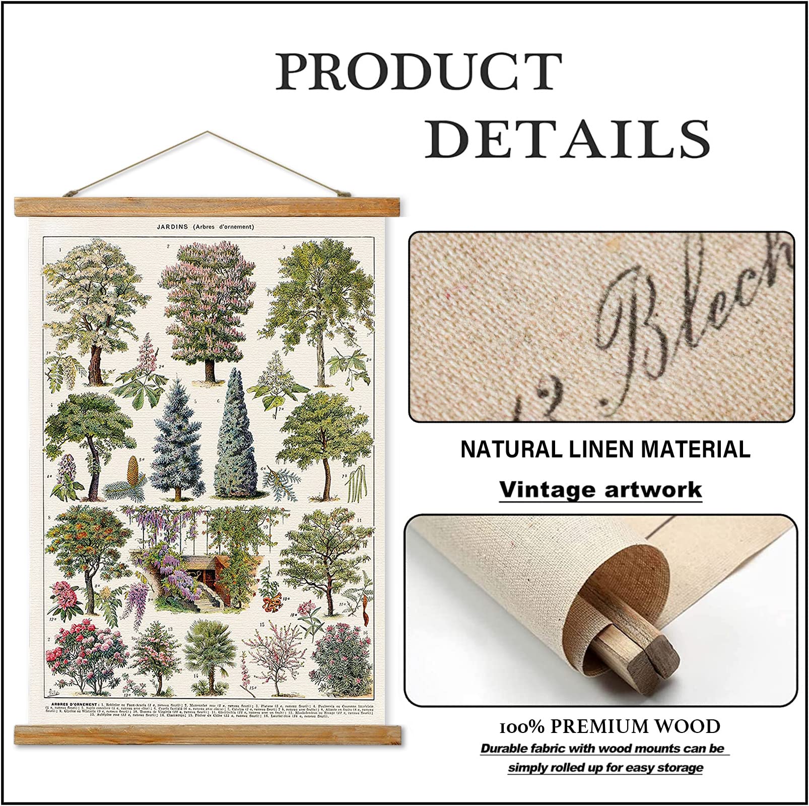 3 Mixed Pack Vintage Poster, Rustic Room Aesthetic, Retro Wall Art Prints Without Fading, Printed On Linen With Wood Frames, Rea
