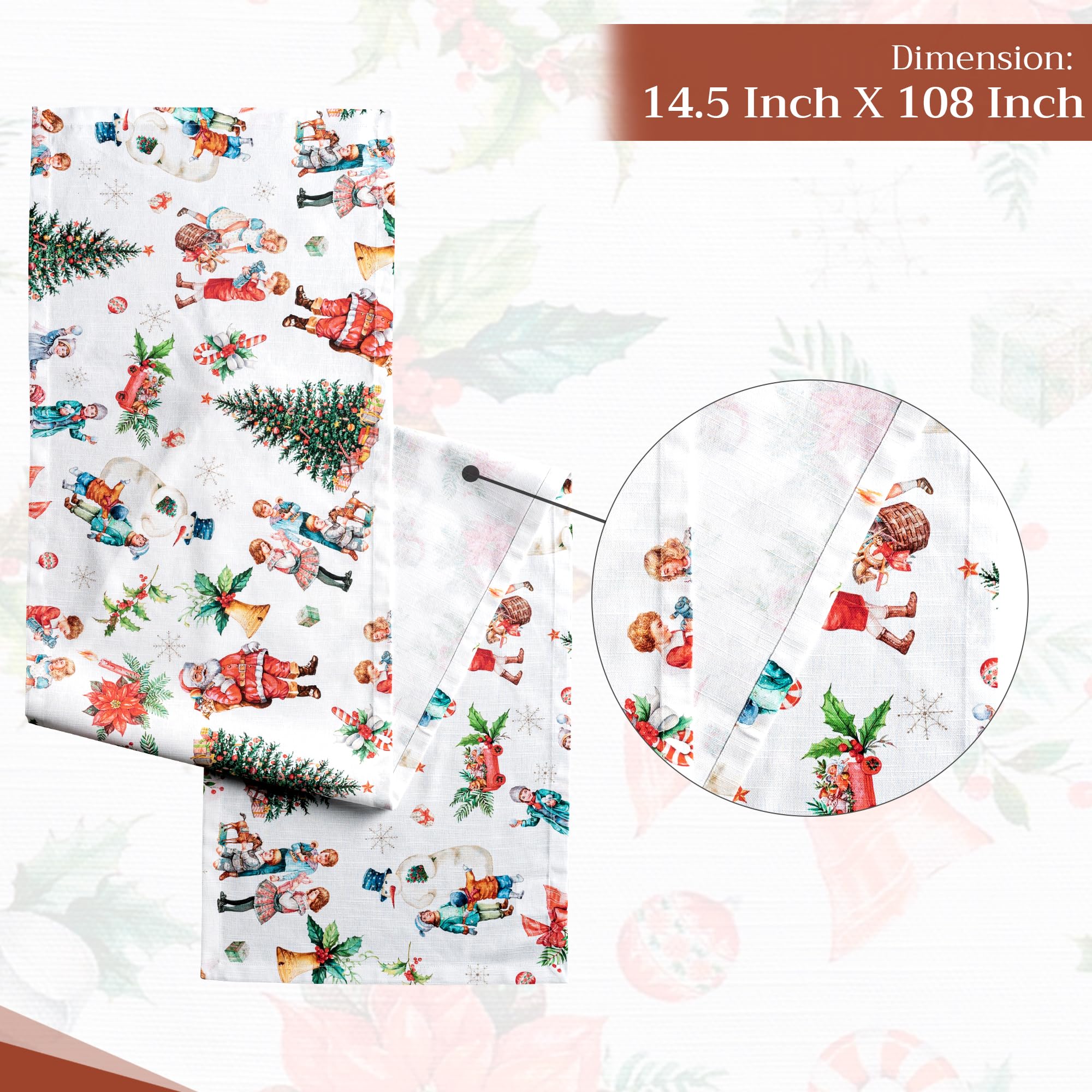 Maison D Hermine Table Runners 100% Cotton 1450Inch X 108Inch Tablerunner, Decorative Table Runner For Gifts, Dining, Party & Ca