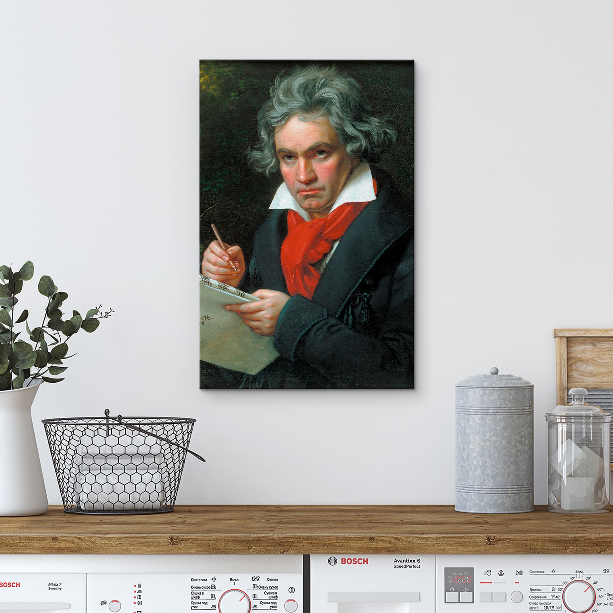 Wall26 Canvas Print Wall Art Portrait Of Beethoven People Pop Culture Historical Realism Famous Closeup Colorful Multicolor Clas