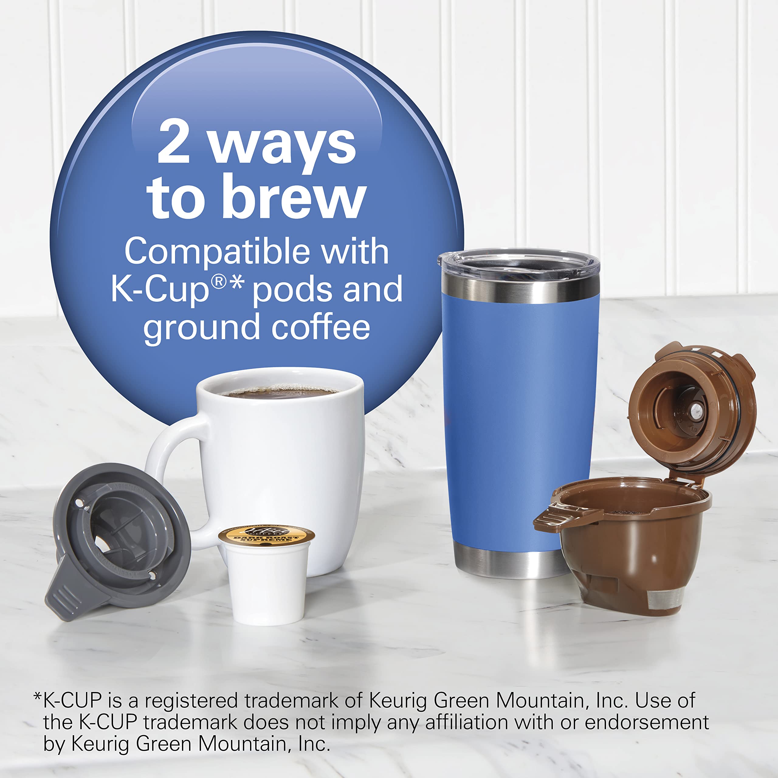 Hamilton Beach Gen 4 Flexbrew Single-Serve Coffee Maker With Removable Reservoir, Compatible With Pod Packs And Grounds, 50 Oz.,