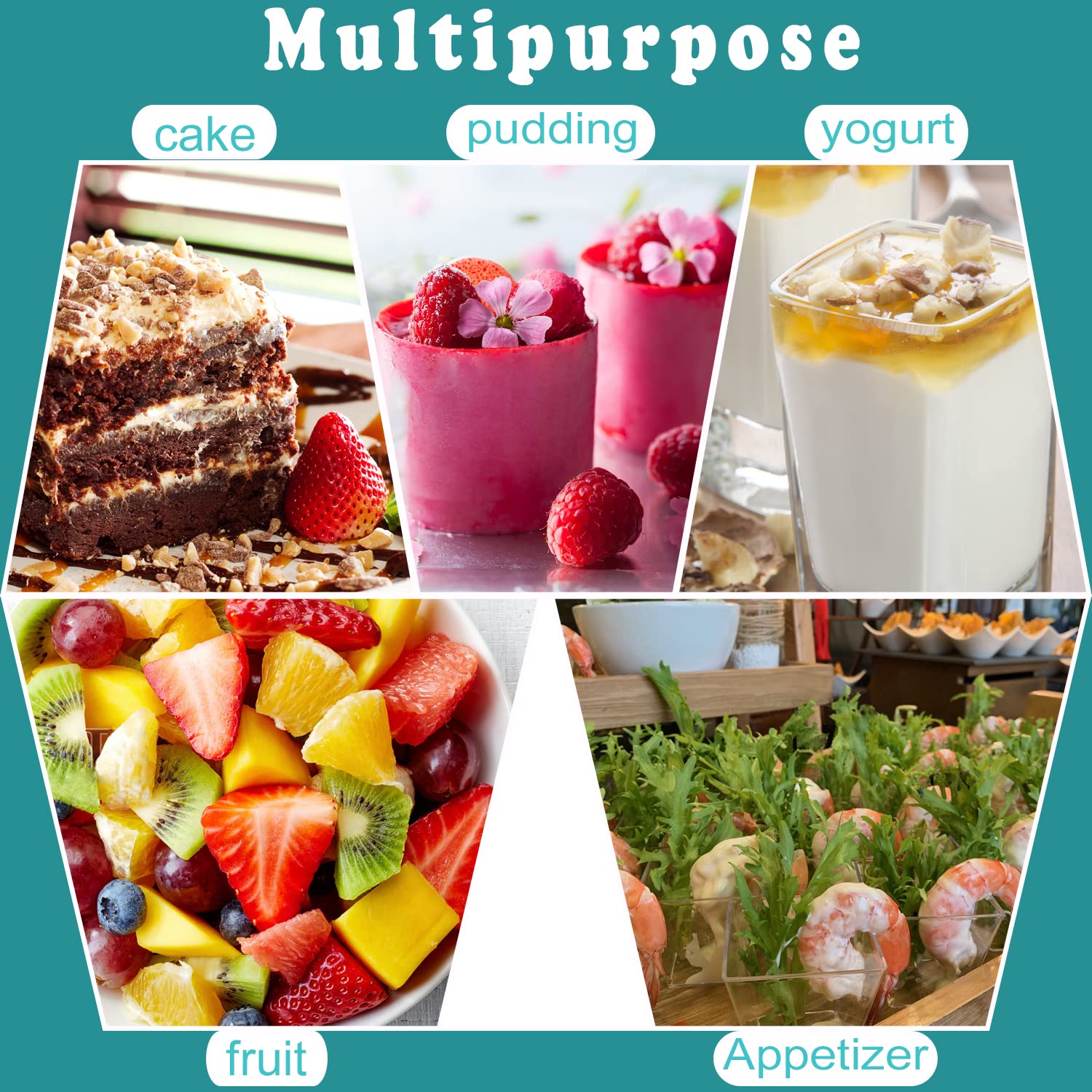 Hawhawtoys 60 Pack 4.5Oz Parfait Cups With Lids, Clear Dessert Cups With Spoons Plastics Dessert Cups With Lids And Spoons Sturd