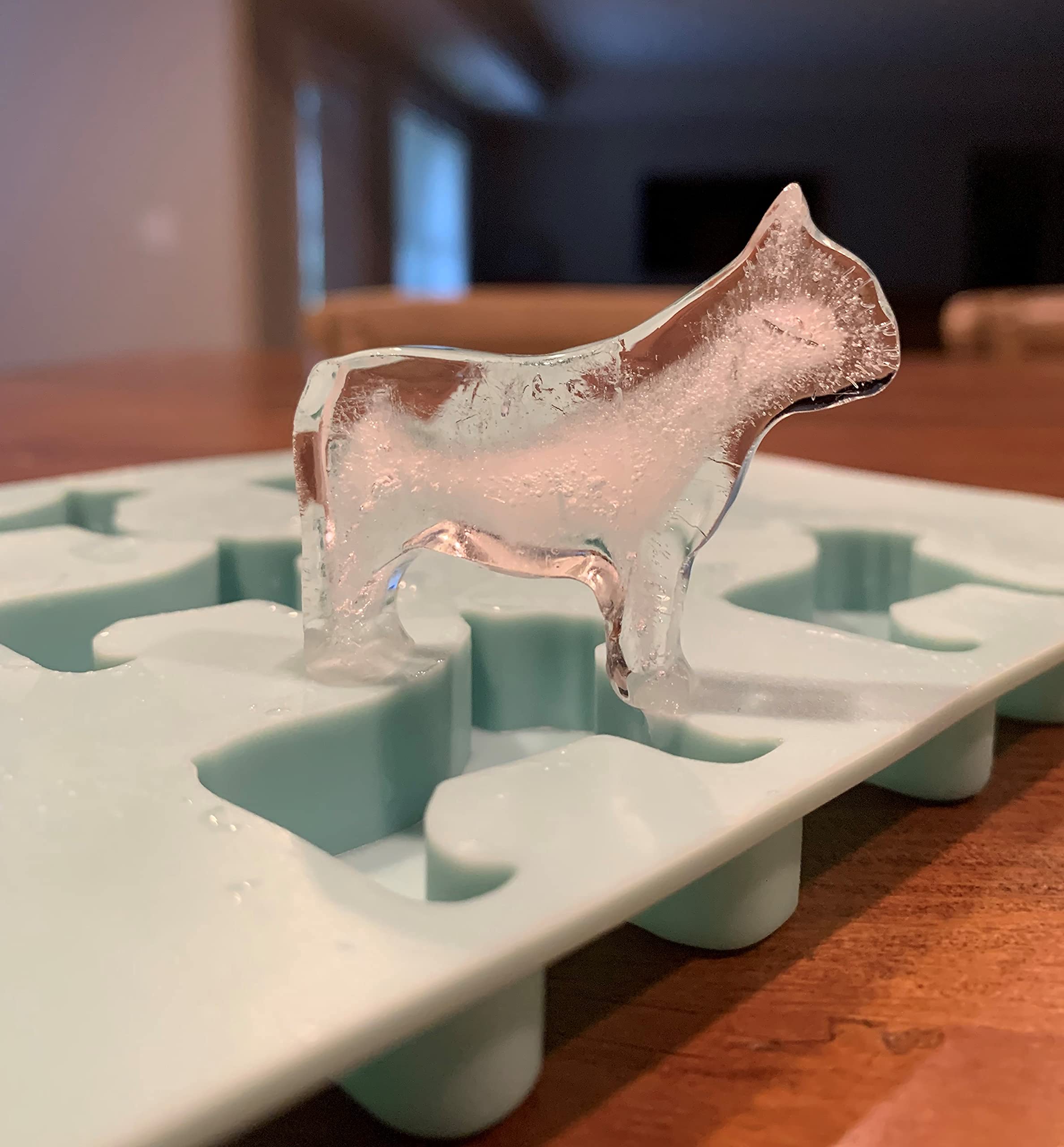 Kasian House French Bulldog Ice Cube Tray And Treat Mold, 9 Frenchie Shaped Molds, Bpa Free And Heat Resistant, Chocolate Mold