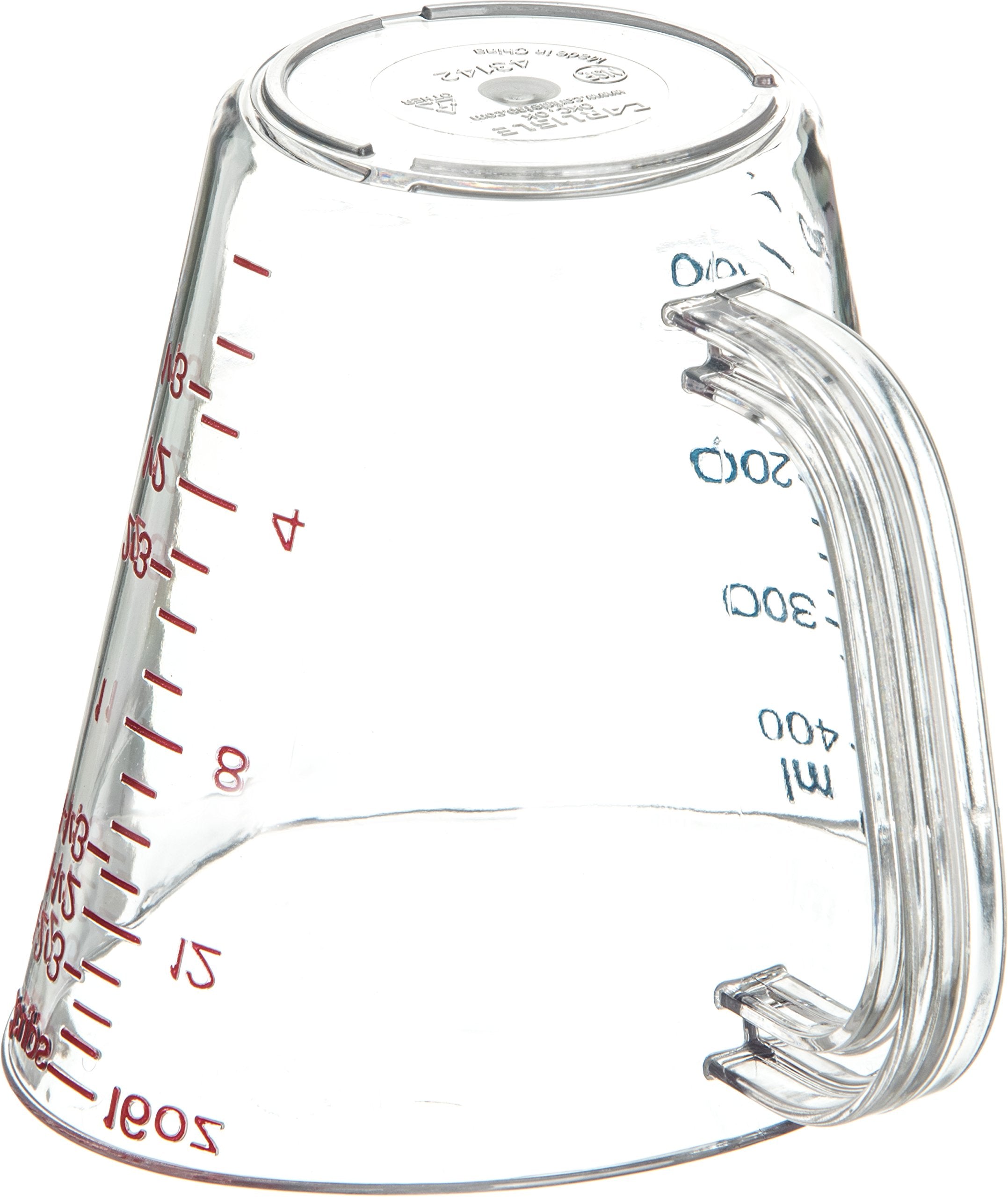 Carlisle FoodService Products 4314207 Commercial Plastic Measuring Cup  1 Pint  Clear (Pack of 6)