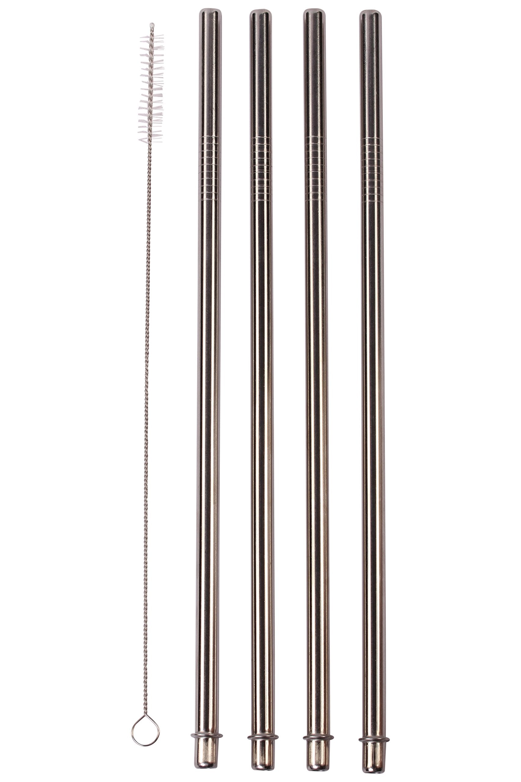 4 Wide Stainless Steel Straws + Straw Hole Lid Extra Long Fits 30 Oz Yeti Tumbler Rambler Cups - Cocostraw Brand Drinking Straw