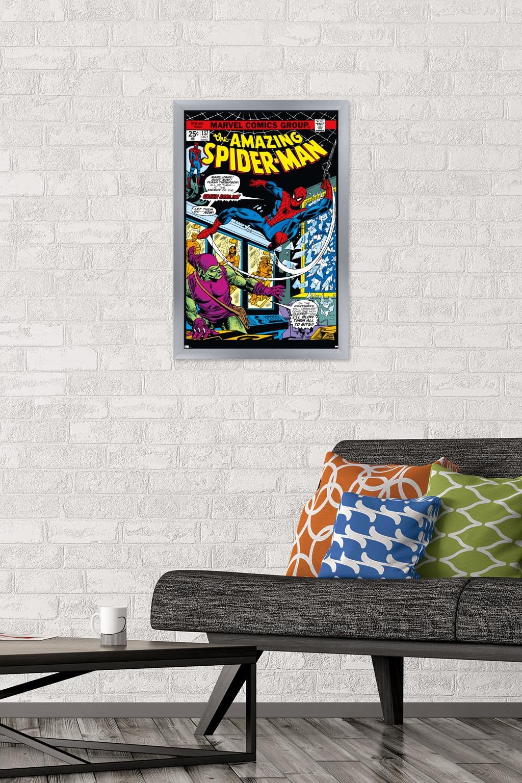 Trends International Marvel Comics - Spider-Man - Amazing Spider-Man #137 Wall Poster, 14.72'' X 22.37'', Silver Framed Version
