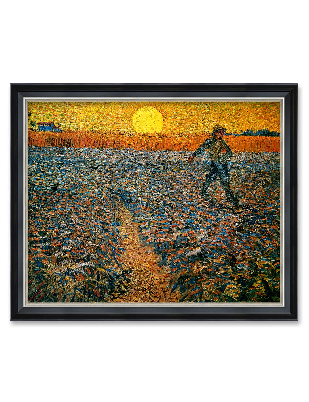 Decorarts - The Sower By Vincent Van Gogh. Giclee Print Art Reproduction With Matching Solid Wood Frame In Classical Style. Tota