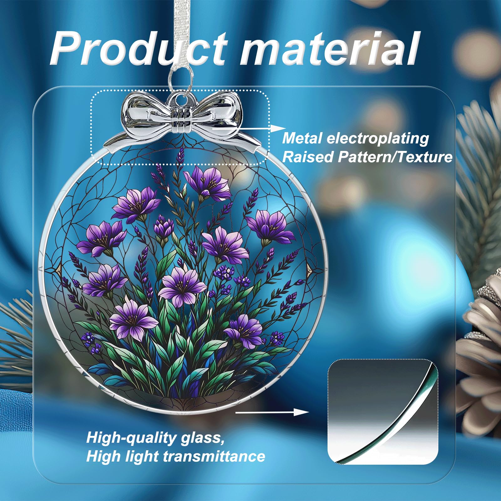 Horse Christmas Ornament for Christmas Tree Decorations - Horse Ornament for Horse Lover Gifts - Horse Ornament Crystal Glass 3