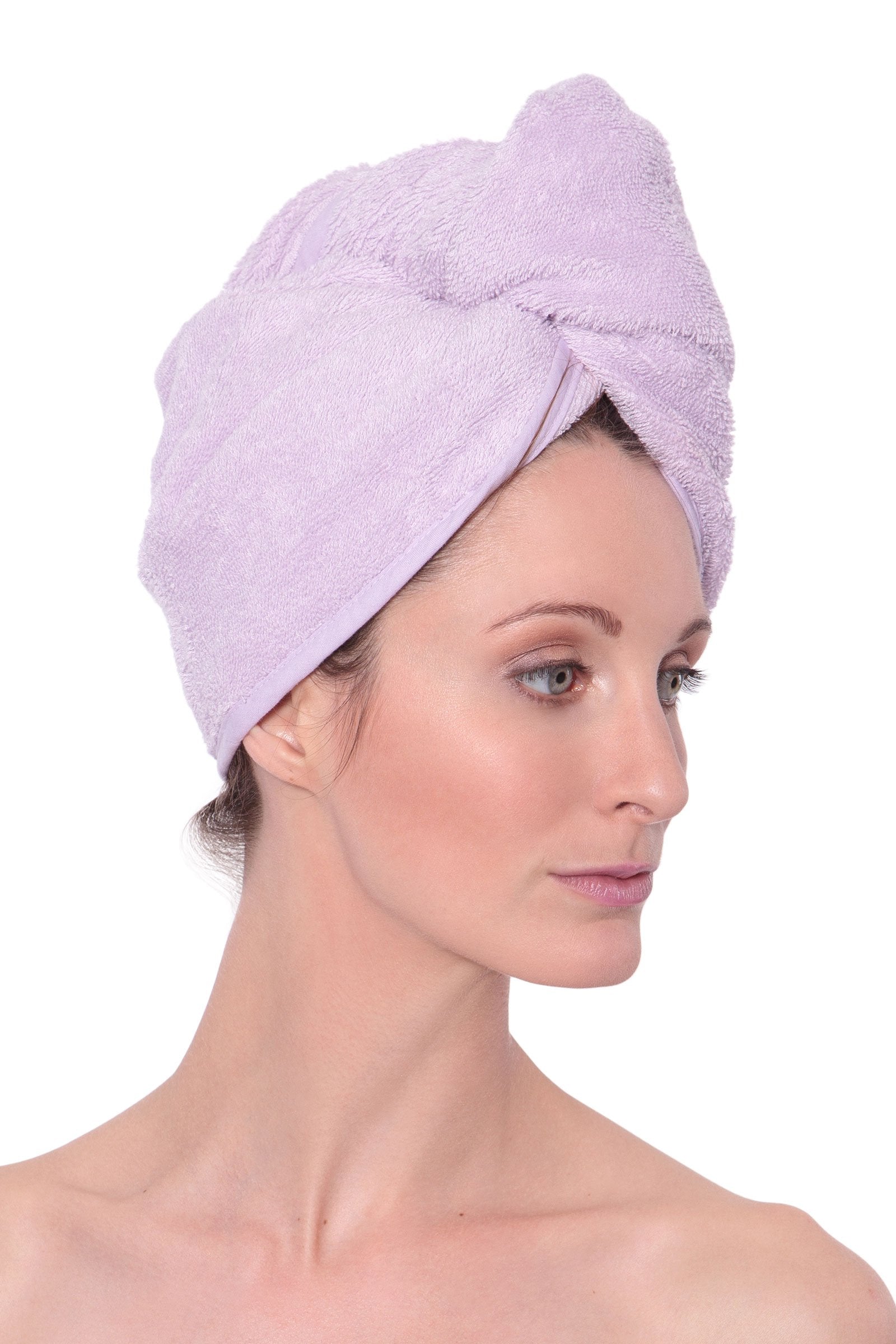 Texere Women's Viscose from Bamboo and Cotton Terry Spa Hair Towel - Fast Drying, Absorbent Hair Wrap Twist Turban for Long, Thi