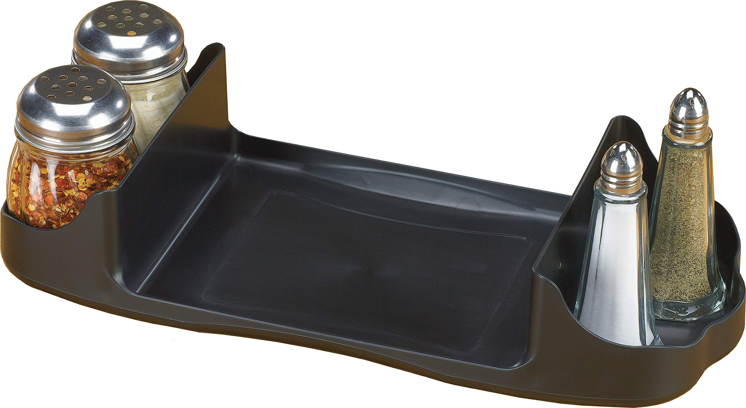 San Jamar Napkin Dispenser Caddy, Black, Plastic, H400Ctbk