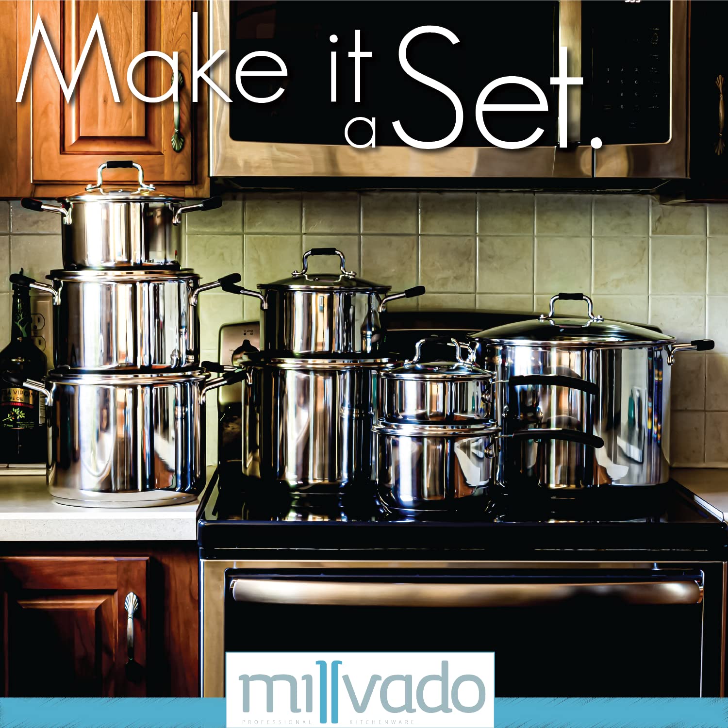 Millvado Sauce Pan, Stainless Steel 1.7 Quart Sauce Pan With Clear Glass Lid And Permanent Measurement Markings, Small Boiling P