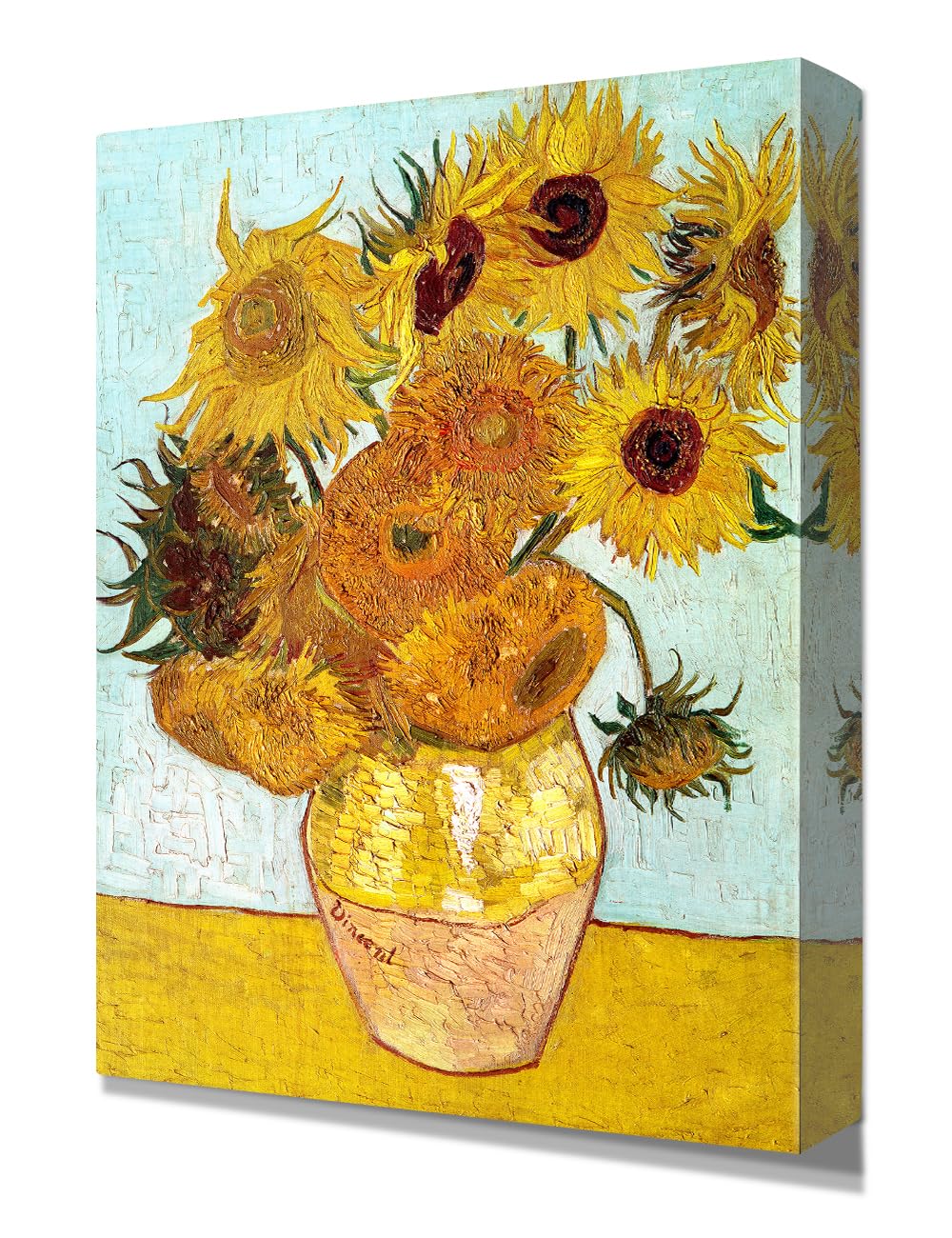 Decorarts - Twelve Sunflowers, Vincent Van Gogh Reproductions. Oversize Giclee Canvas Print Wall Art For Home Wall Decor. 30X40X