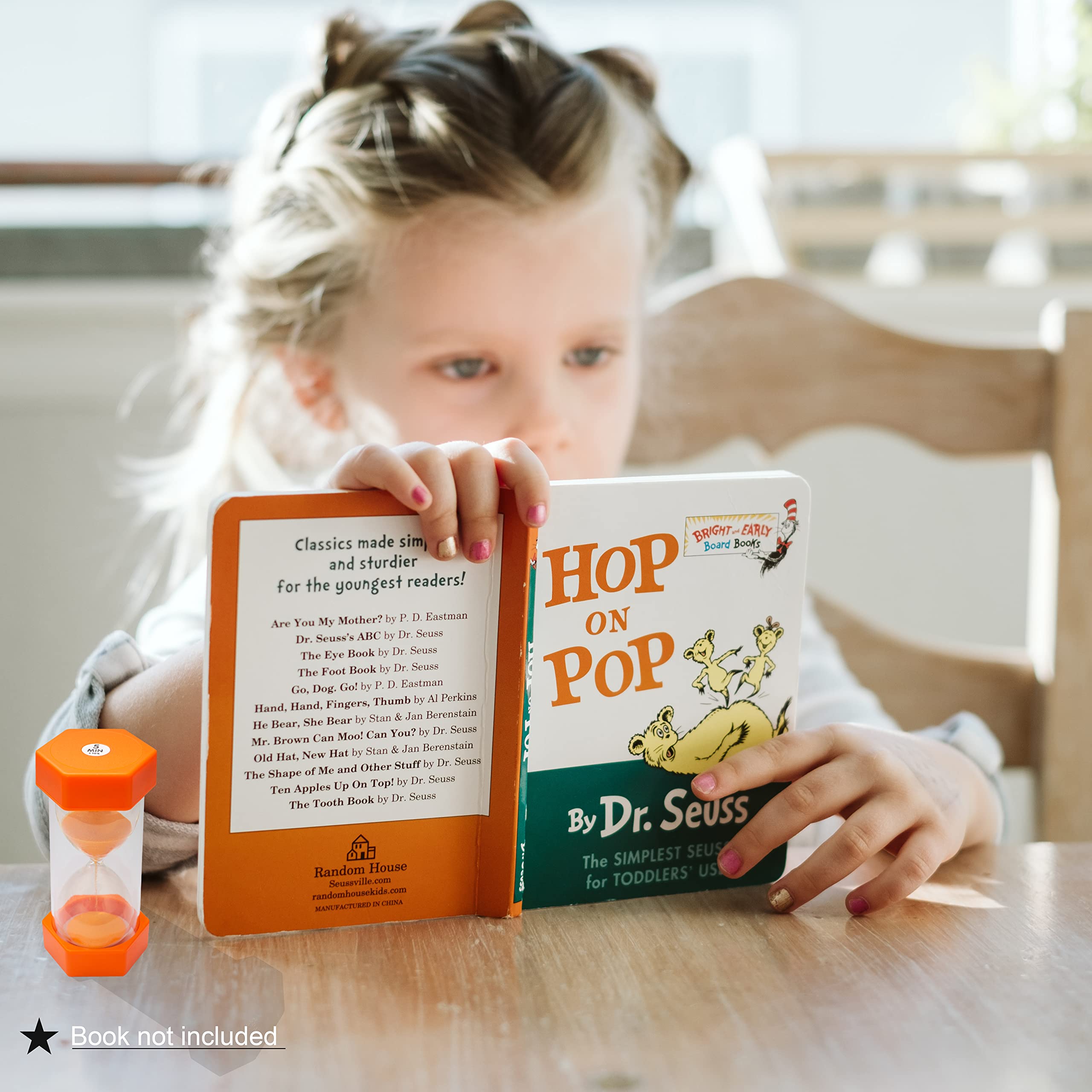 Teacherfav Sand Timer For Kids- 5 Minute Orange-5 Inches Hour Glass Acrylic Covered For Classroom, Home & Kids Room - Medium-Sin