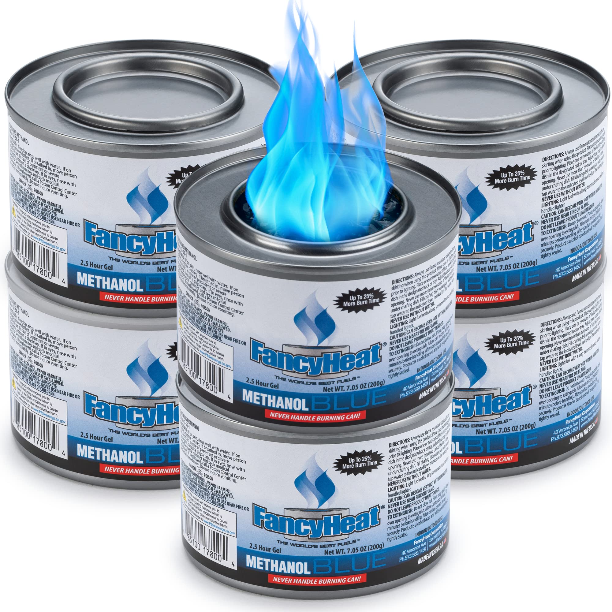 Food Warmer Gel Cans For Chafing Dish (Set Of 6 Gel Warming Cans) - Food Warmers For Parties, Buffet Trays, Catering Dishes - Di