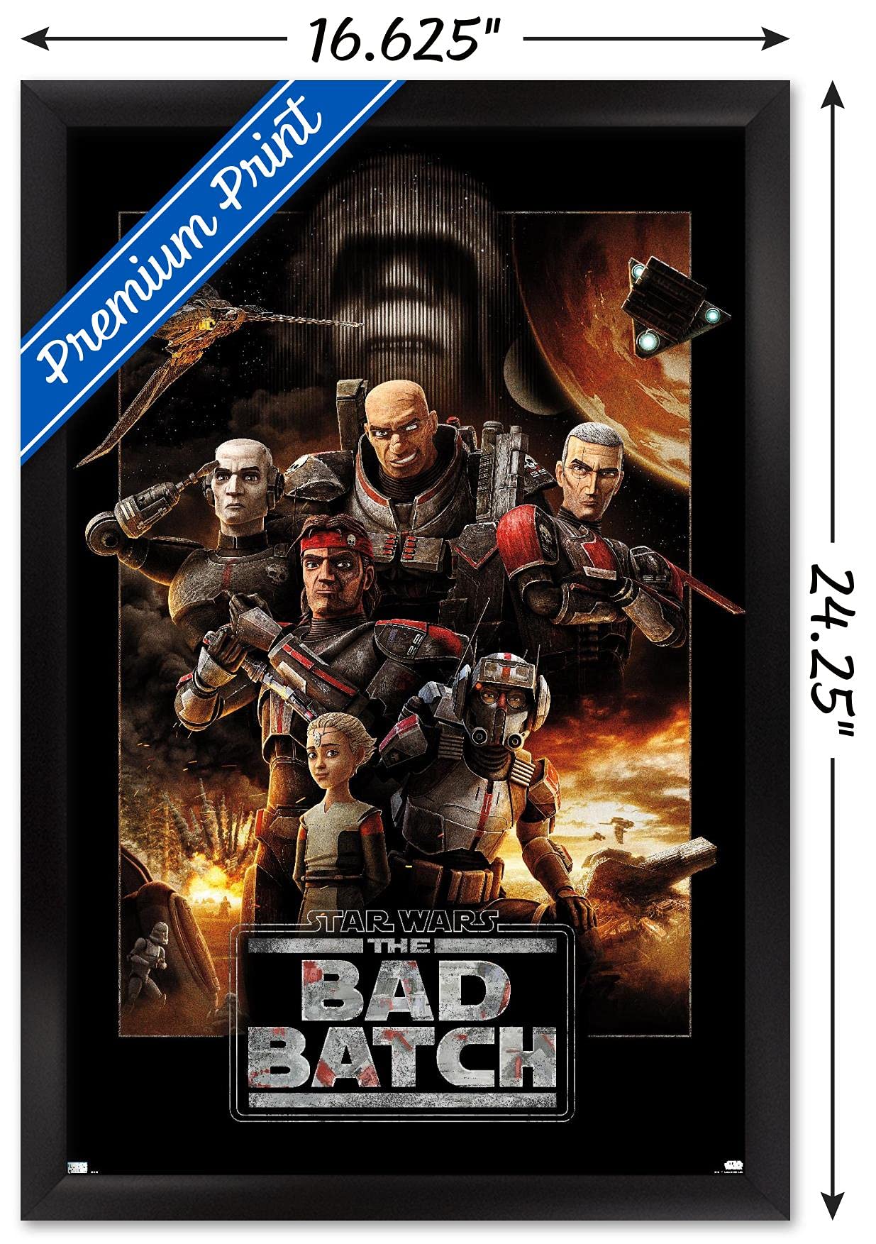 Trends International Star Wars: The Bad Batch-One Sheet Wall Poster, 14.725'' X 22.375'', Black Framed Version