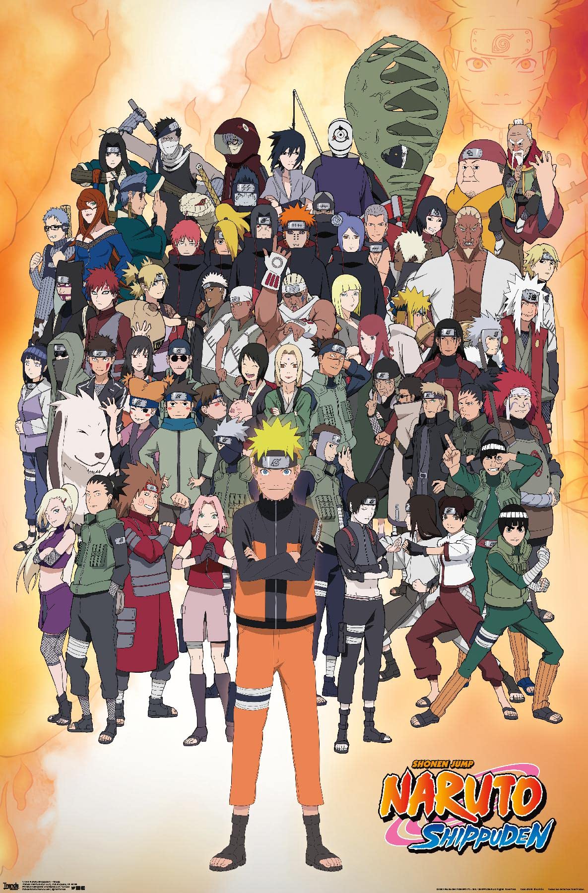 Trends International Naruto Shippuden - Group Wall Poster, 22.375'' X 34'', Premium Unframed Version
