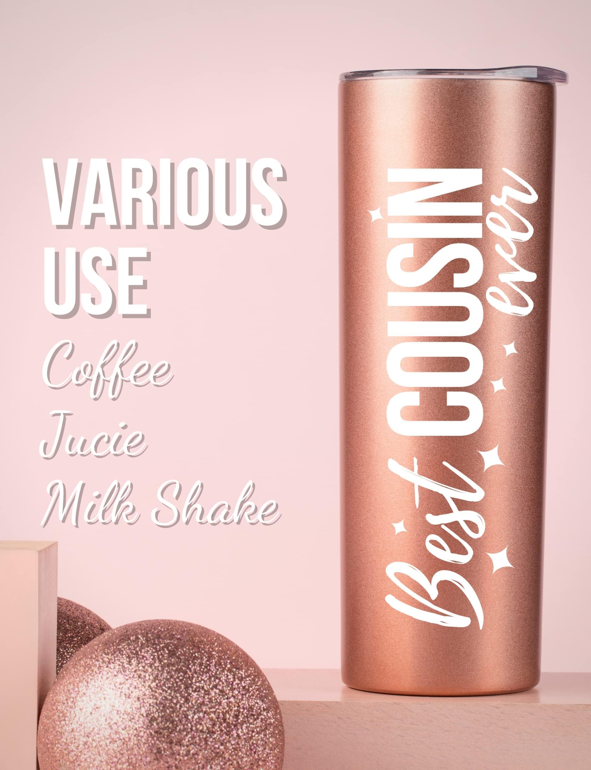 Onebttl Cousin Gifts - 20Oz Insulated Stainless Steel Tumbler With Lid- Best Cousin Ever- Gifts For Cousin - For Birthday, Chris