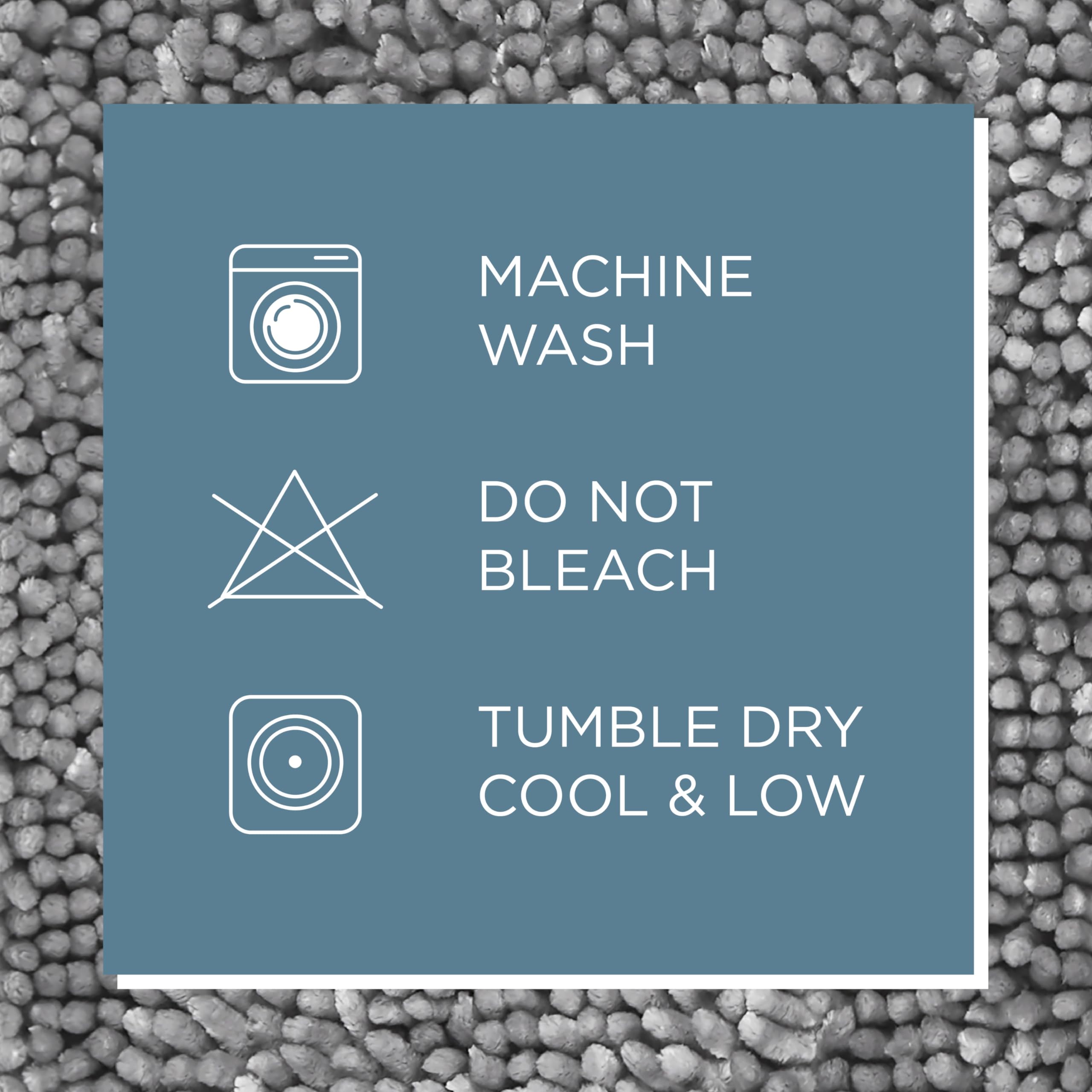 Town & Country Basics Spa Step Noodle Solid Bathroom Toilet Lid Cover, Plush, Soft, And Absorbent, Machine Washable, Light Grey,