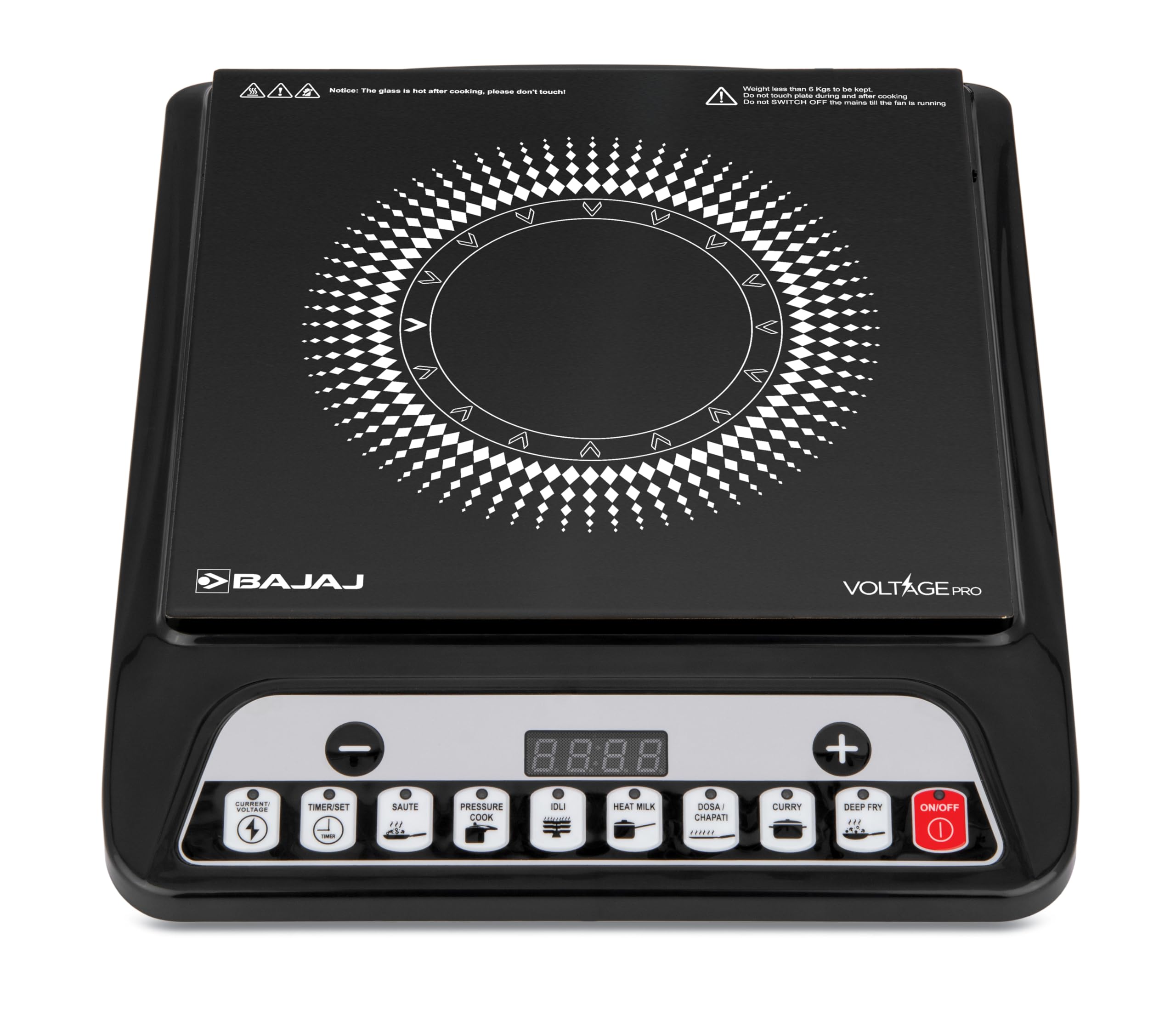 Bajaj 140Ts 1400 W Induction Cooktop | 7 PreSet Menus | Insect Protection | 1 Year Warranty Black