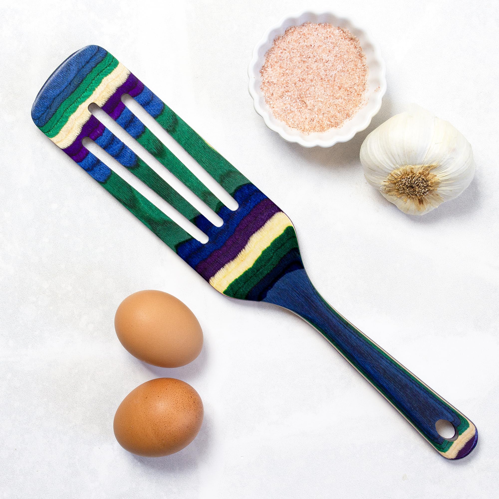 Baltique Mumbai Collection 13 Wooden Spurtle Cooking Utensil, Safe For Nonstick