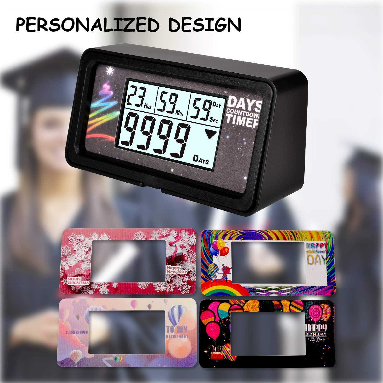 Jayron Backlight Digital 9,999 Days Countdown Timer Big Lcd Display Count Down For Retirement Wedding Vacation Christmas Event C