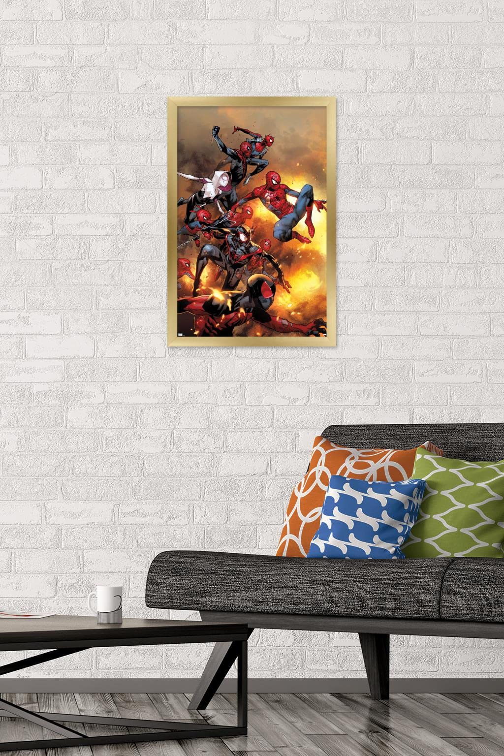 Trends International Marvel Comics - Spider-Verse - The Amazing Spider-Man #13 Wall Poster, 14.72'' X 22.37'', Gold Framed Versi