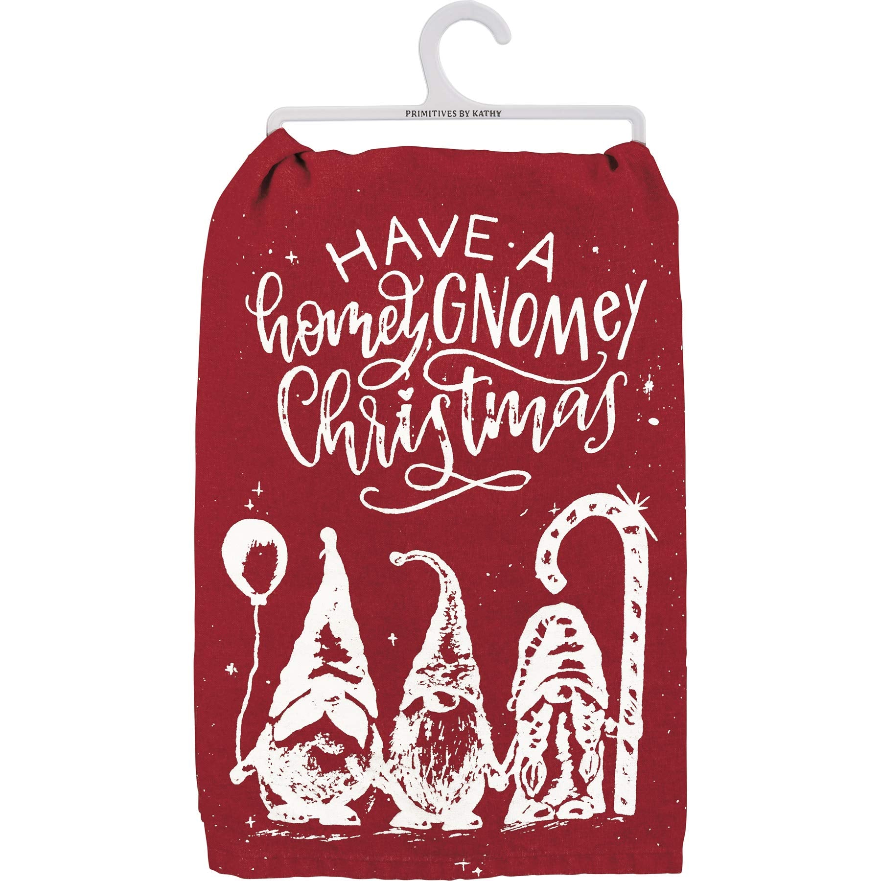 Primitives By Kathy Decorative Kitchen Towel - Have A Homey Gnomey Christmas, With Fun Festive Gnome Design