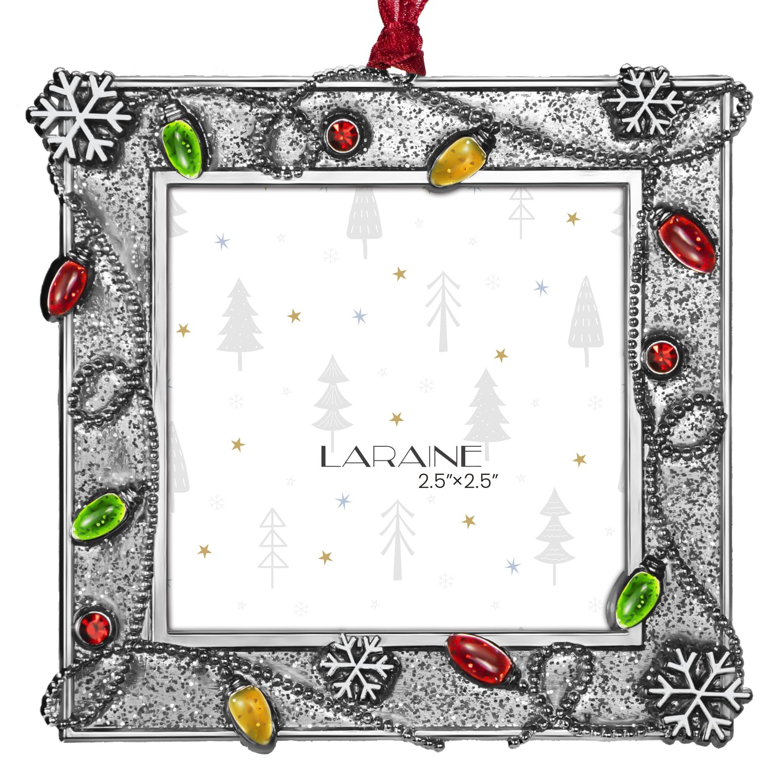 LARAINE Picture Photo Frame Christmas Metal 2024 Christmas High Definition Glass Display Pictures for Tabletop Home Decorative H