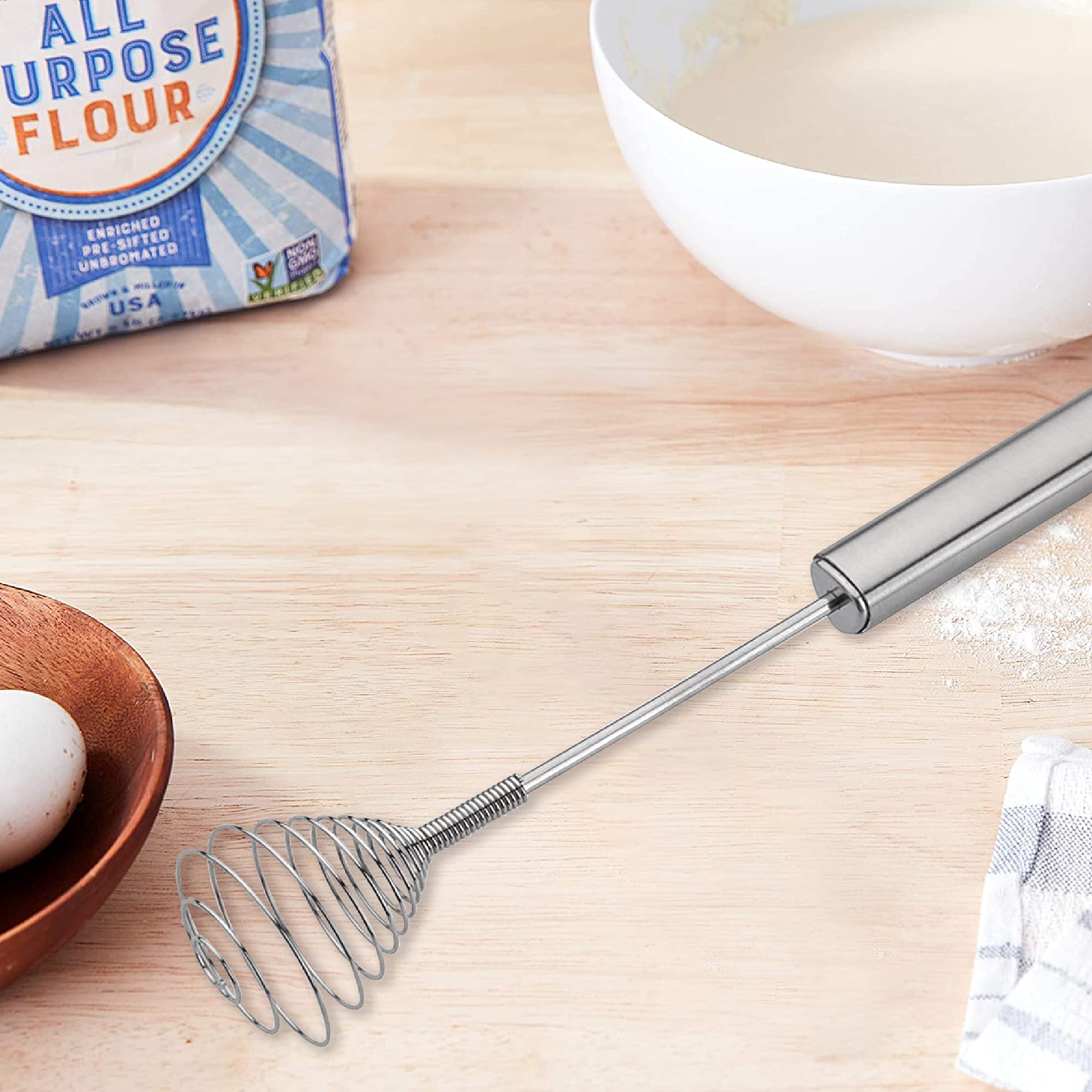 Kchenprofi Stainless Steel Parma Push Whisk, Hand Whisk For Eggs, Batter, And Dough, Metal Whisk For Kitchen Use, 11 Inches