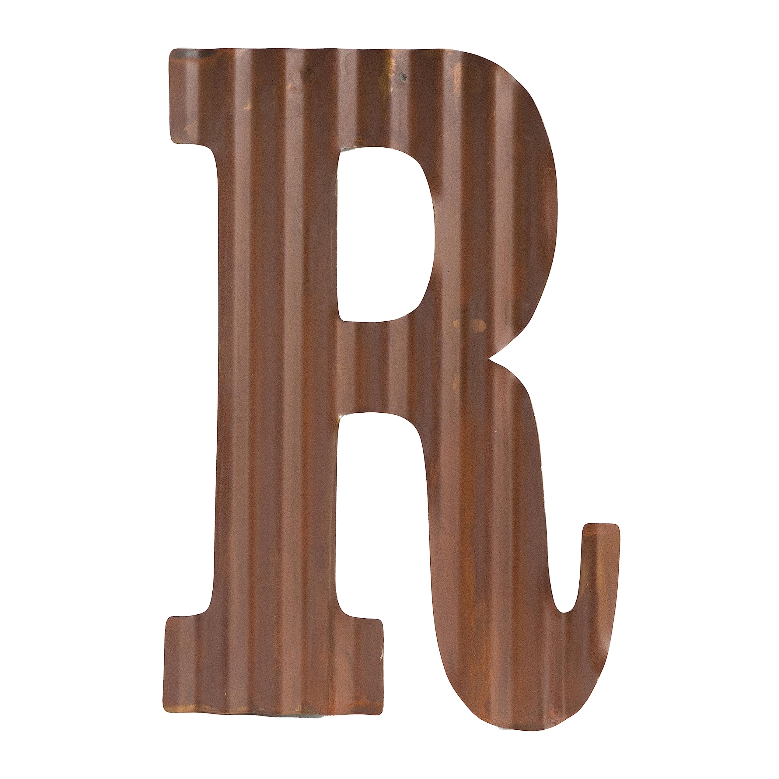 COLLECTIVE HOME - 12 Metal Letters for Wall Decor, Corrugated Rusty Letters, Rustic Hanging Wall Decor, Monogram Hanging Farmhou