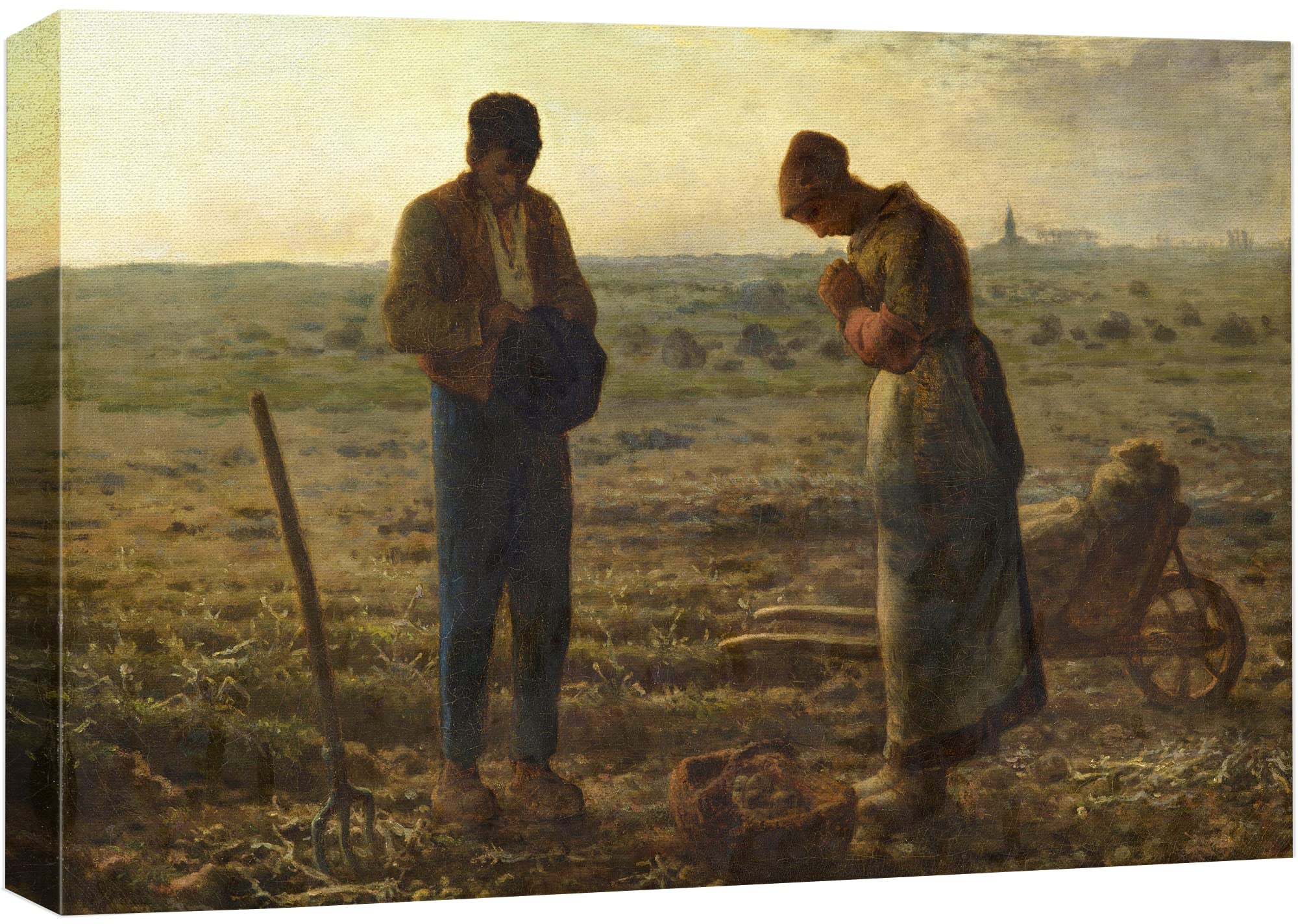 Wall26 - The Angelus By Jean-Francois Millet - Canvas Print Wall Art Famous Painting Reproduction - 24'' X 36''