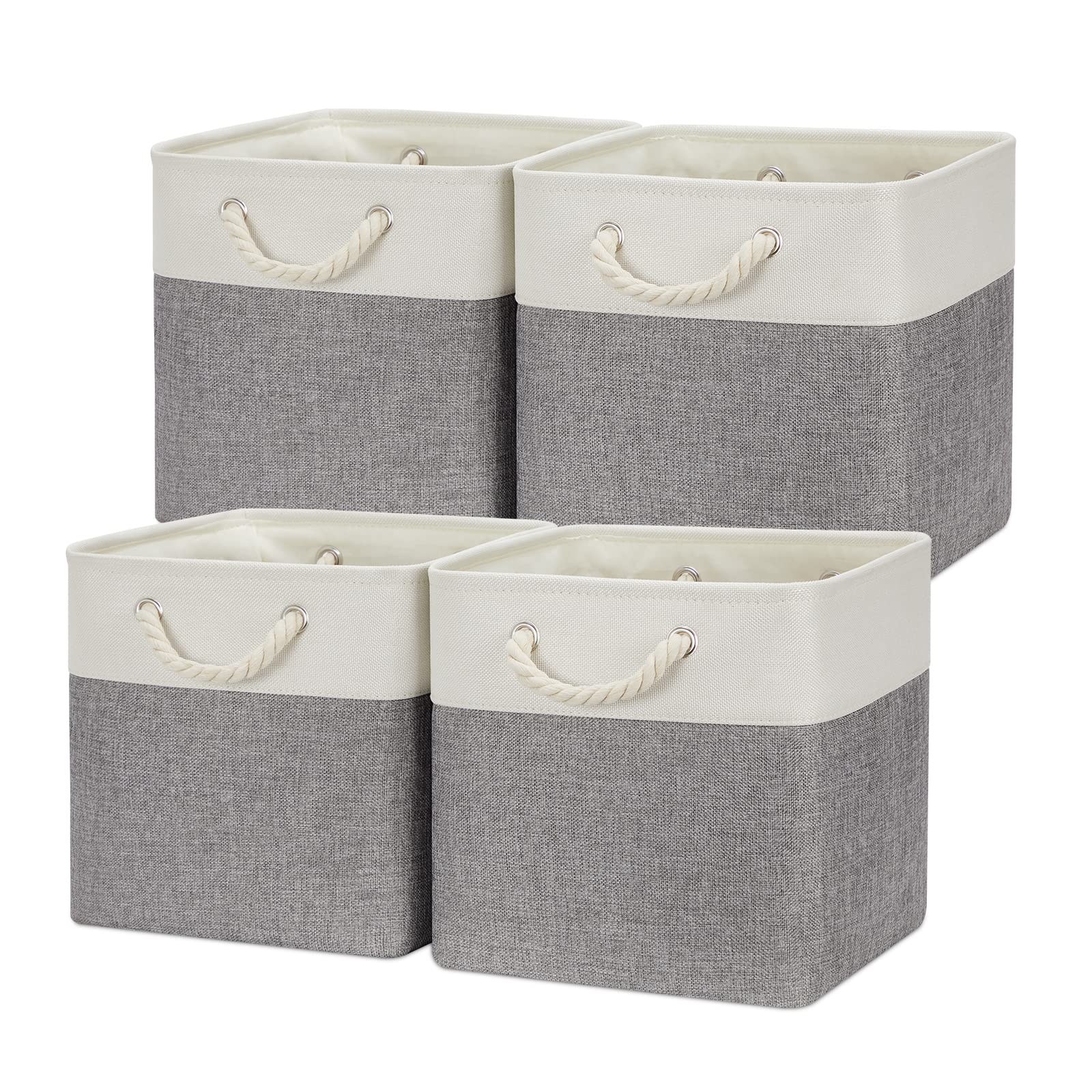 Temary Fabric Baskets Storage 12 Inch Storage Cubes Storage Baskets With Handle, Clothes Baskets For Gift, Large Baskets For Sto
