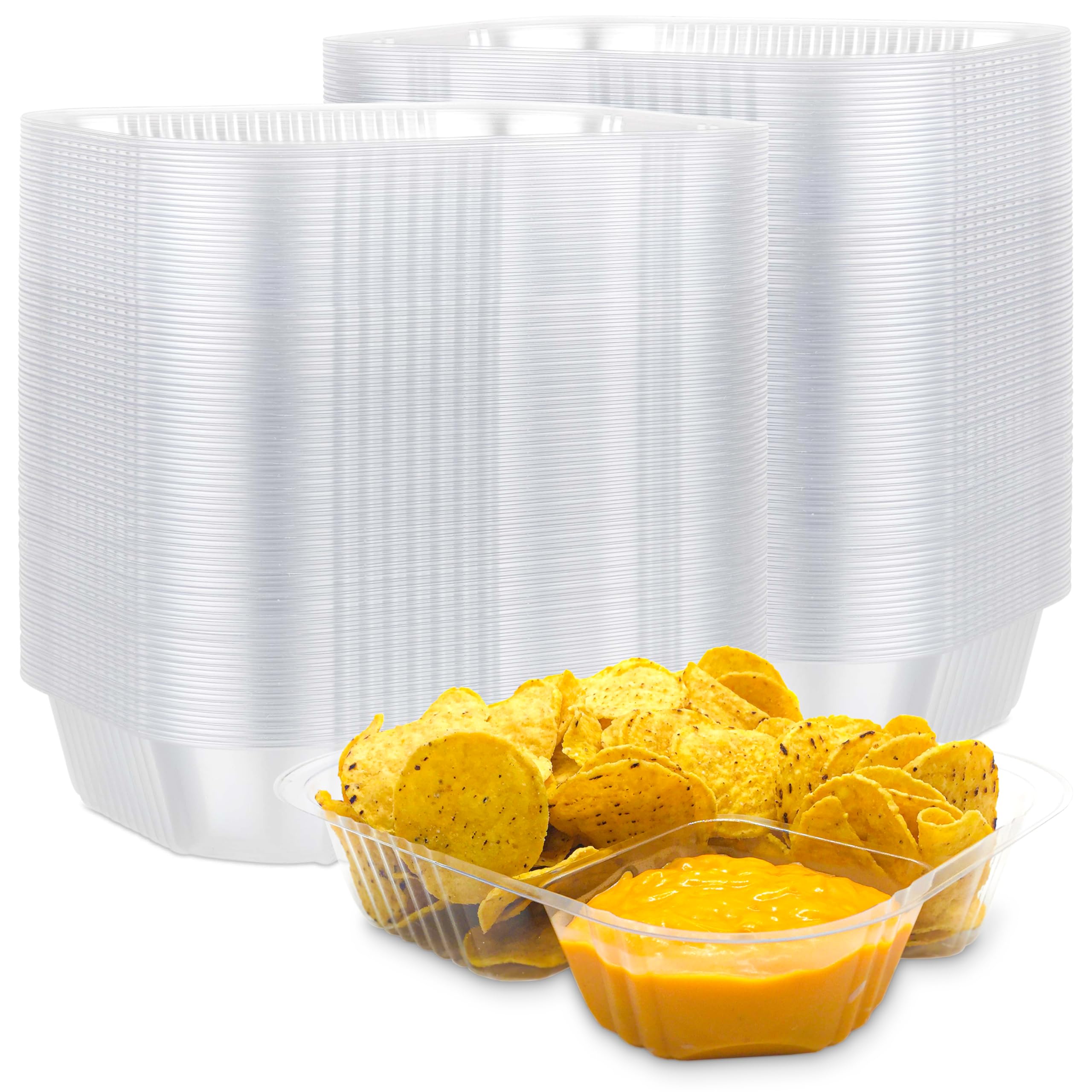 22Oz Plastic Nacho Trays (100 Pack) Large Disposable Tray For Nachos & Cheese Dip, Concession Stand Supplies, Movie Night Snacks