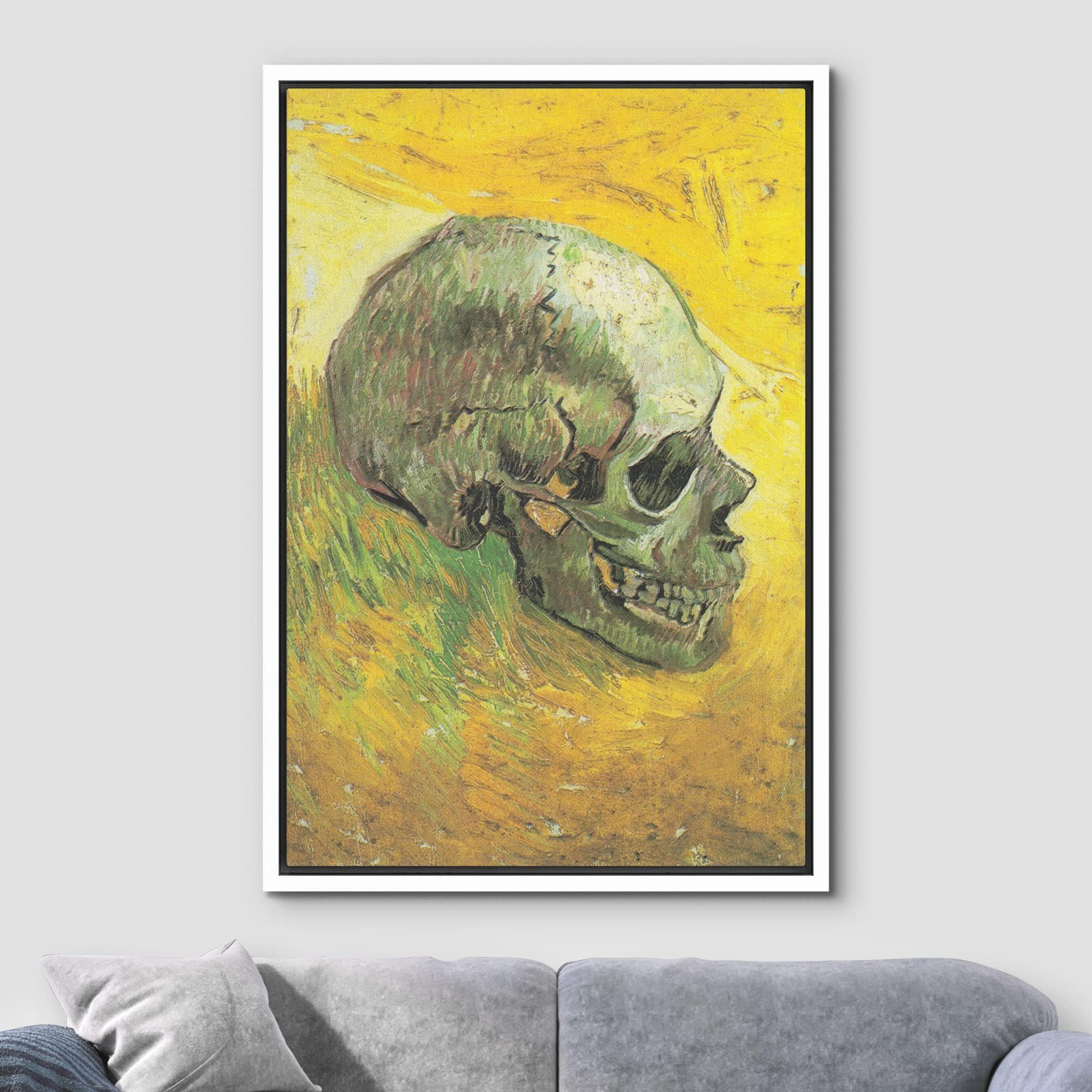 Wall26 Framed Canvas Print Wall Art Skull By Master Artist Vincent Van Gogh Nature Wilderness Illustrations Fine Art Relax/Calm