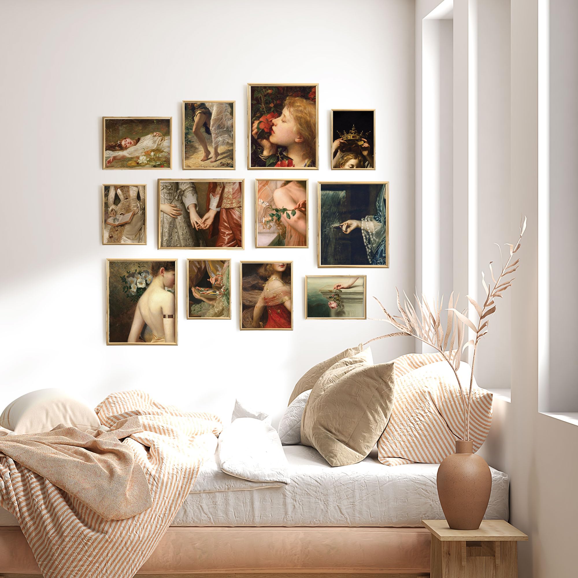 Lucky Numen Set 12 Renaissance Wall Art, Victorian Gothic Decor, Victorian Wall Decor, Famous Paintings Wall Art, Impressionist