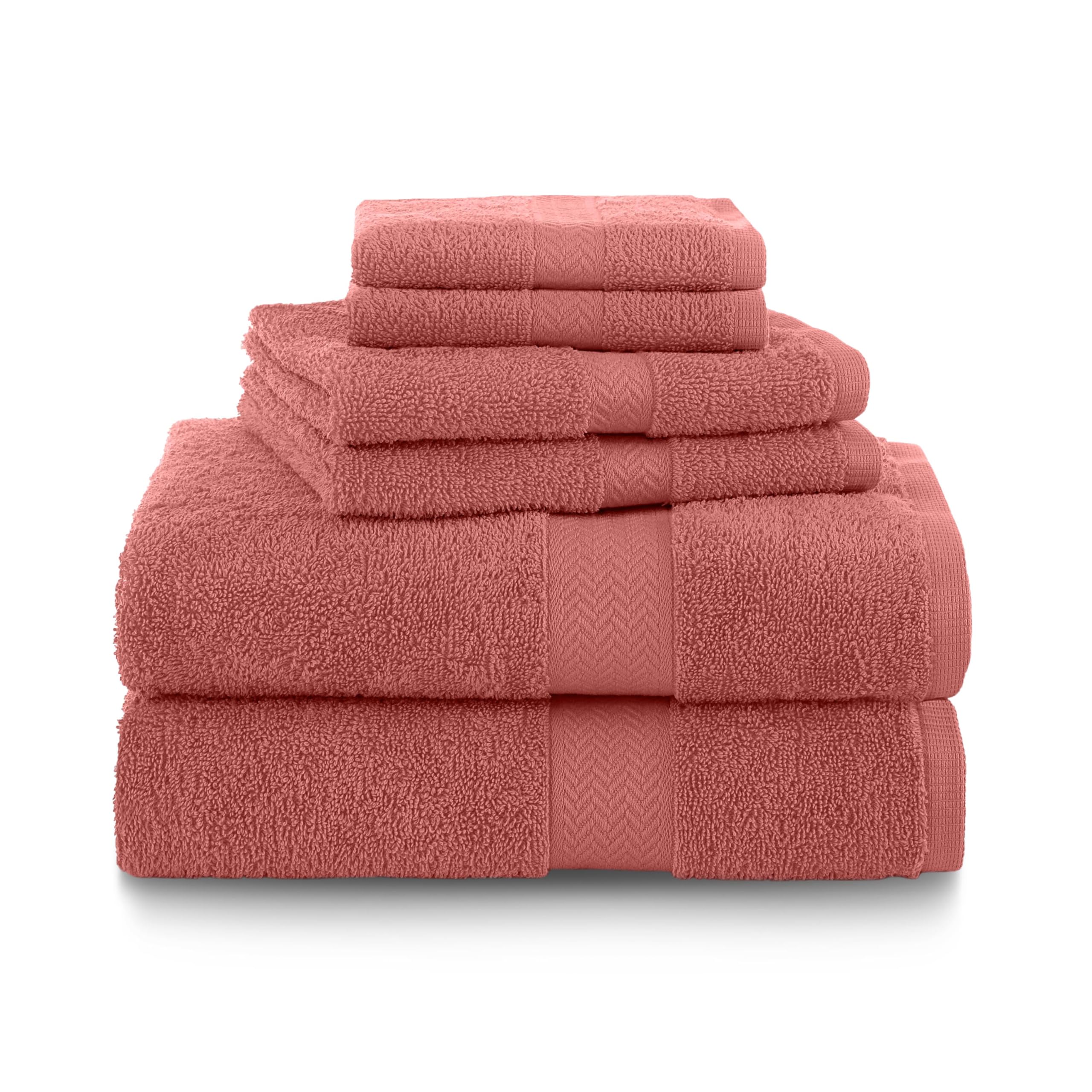 Martex 6-Piece Luxury 100% Cotton Towel Set | Quick Dry | Super Absorbent | Super Soft 100% Ringspun Cotton Towels | 2 Bath Towe