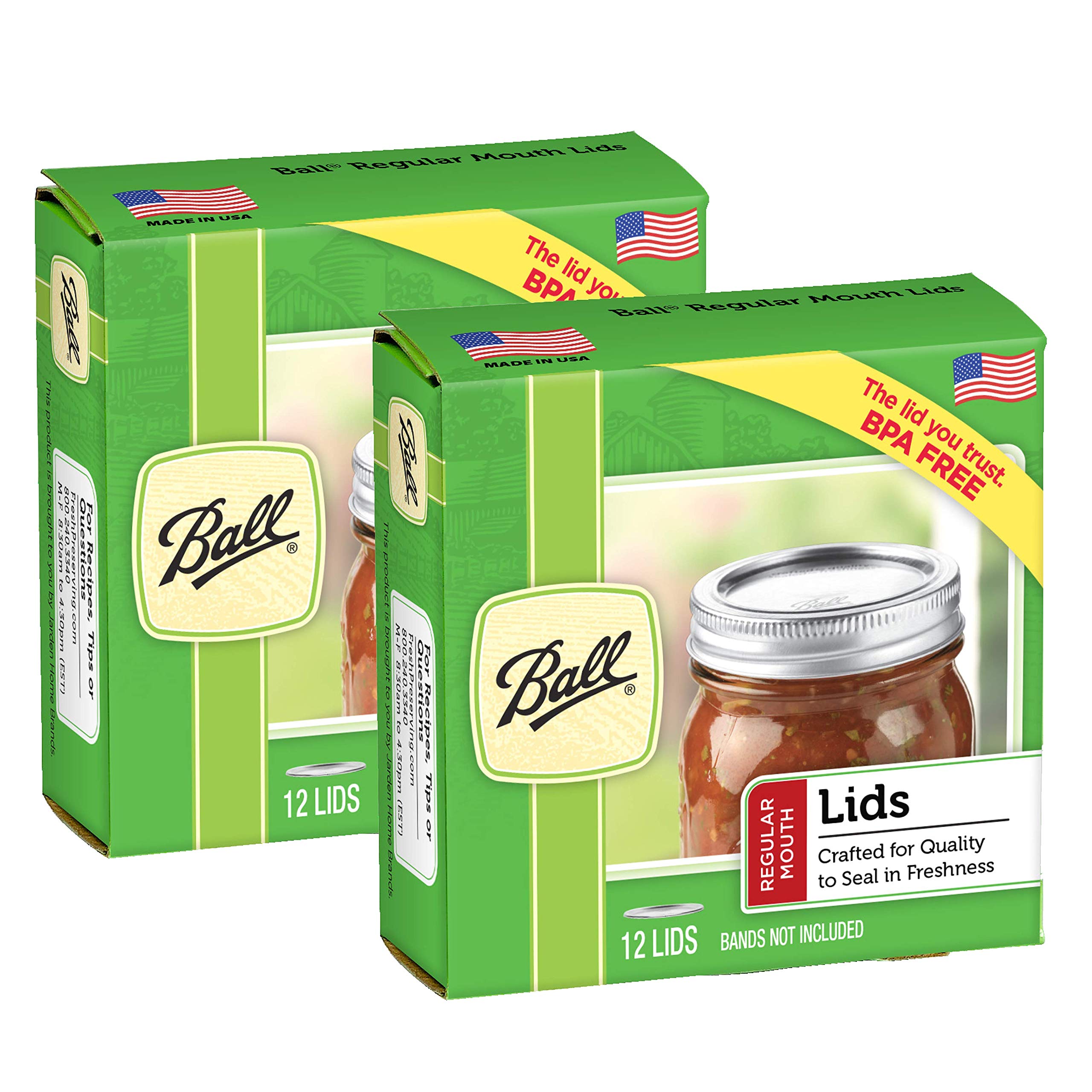 Jt Tech Ball Regular Mouth Jar Lids (2-Pack Of 12) (8541898092)