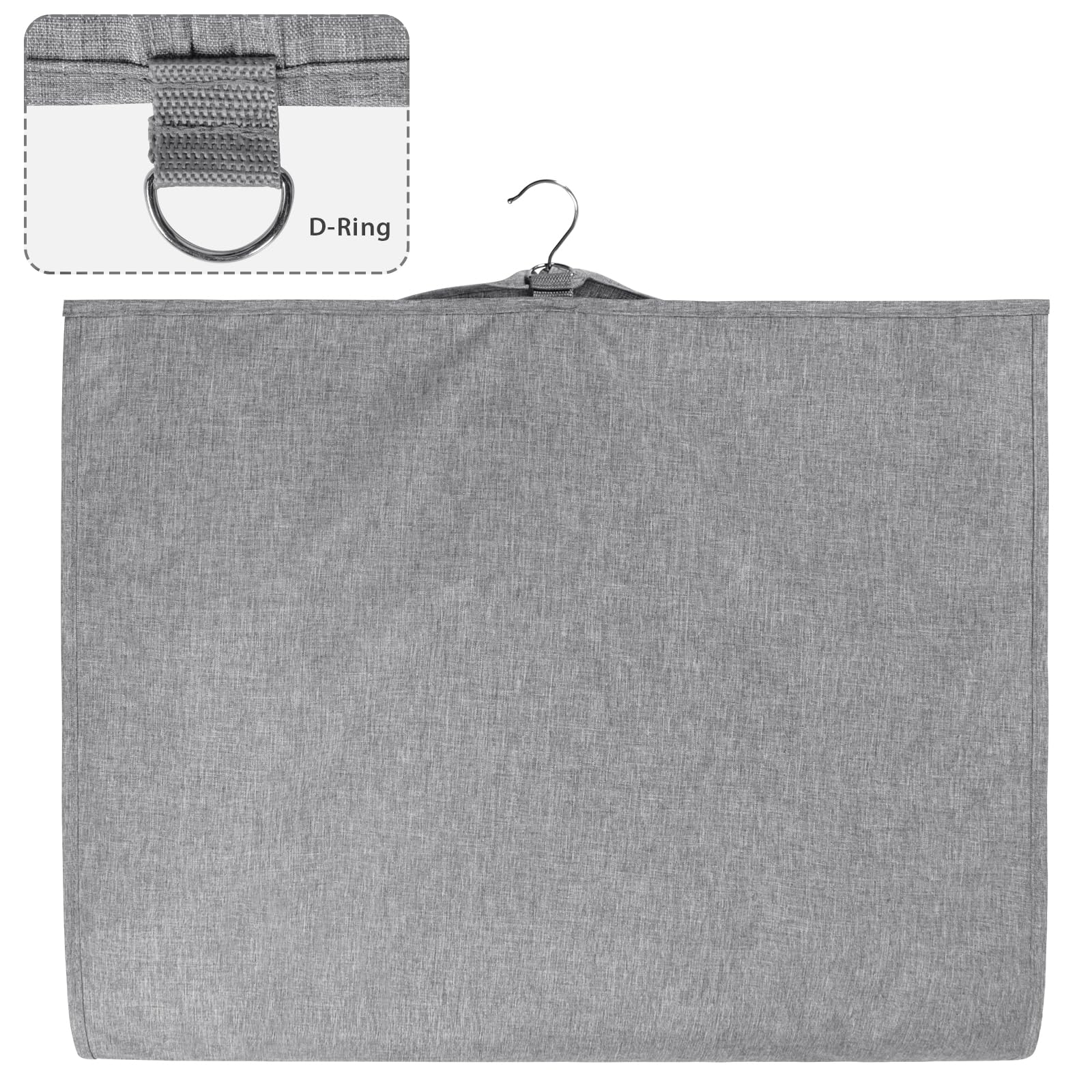 Univivi Garment Bags for Hanging Clothes, 43" Polyester Suit Cover, Grey, Model UN0841