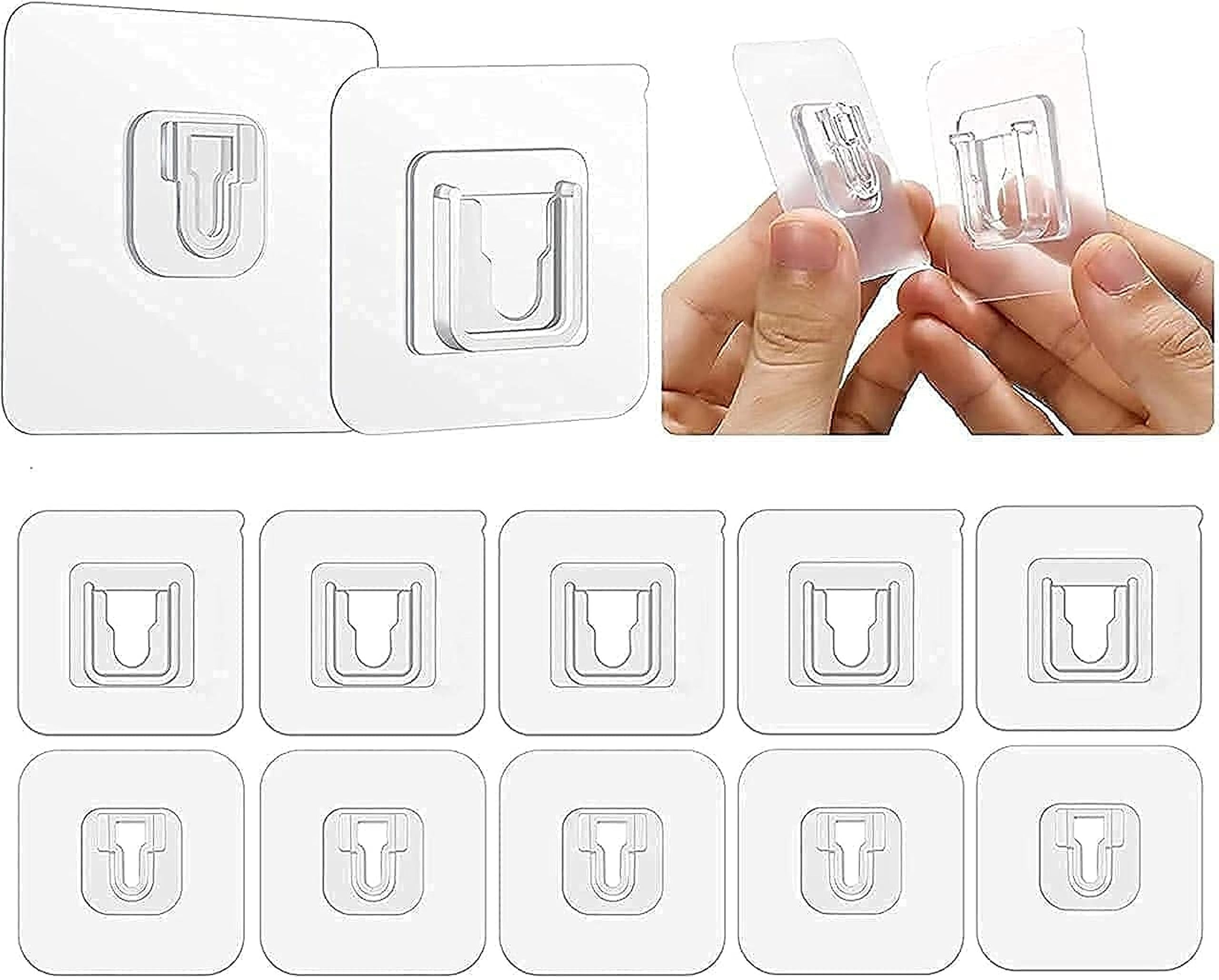 Veentus Hooks For Wall Heavy Items | Self Adhesive Wall Hooks For Hanging Pack Of 5 Magic Transparent Hooks Heavy Duty For Bathr