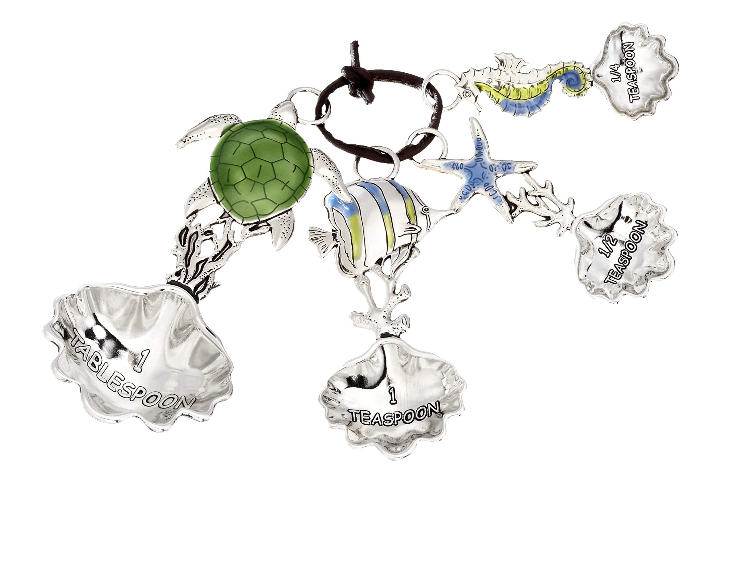 Ganz 4-Piece Set-Sea Creatures Measuring Spoon, One Size, Silver
