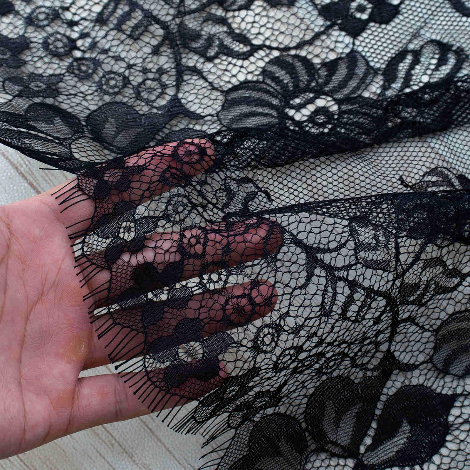 Duobao Wedding Lace Tablecloth 60X120-Inch Black Tablecloths For Tea Party Outdoor Table Cloth Rectangle 120 Inches Overlay For