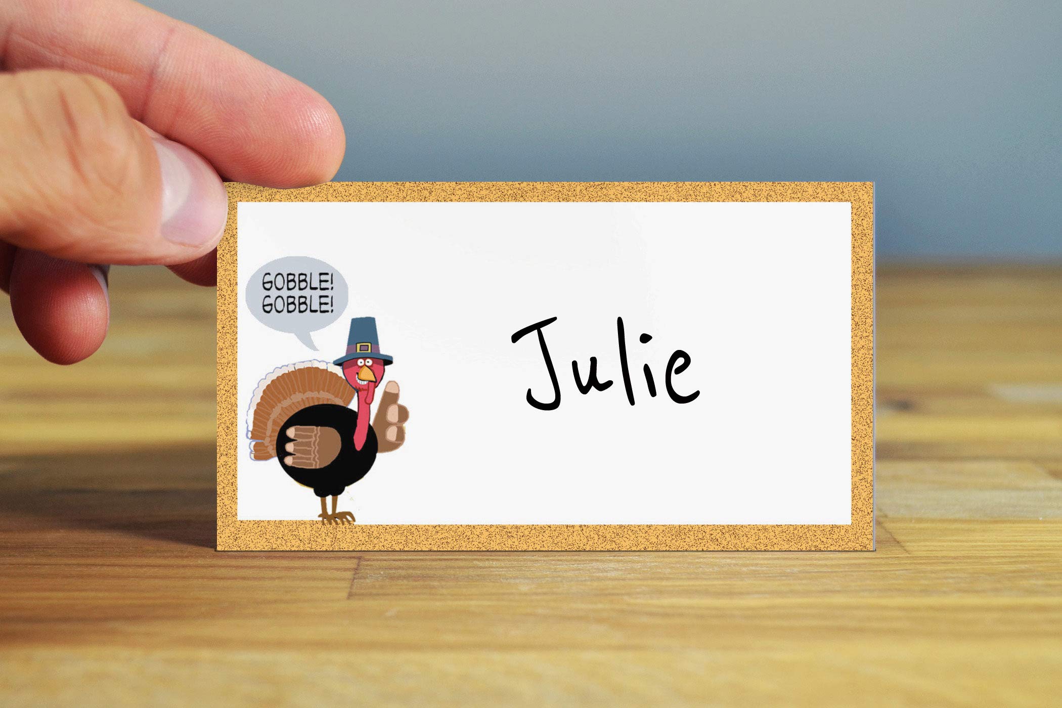Stonehouse Collection Thanksgiving Table Tent Place Cards - 25 Thankgiving Turkey Guest Seating Name Cards - Table Tents - Place