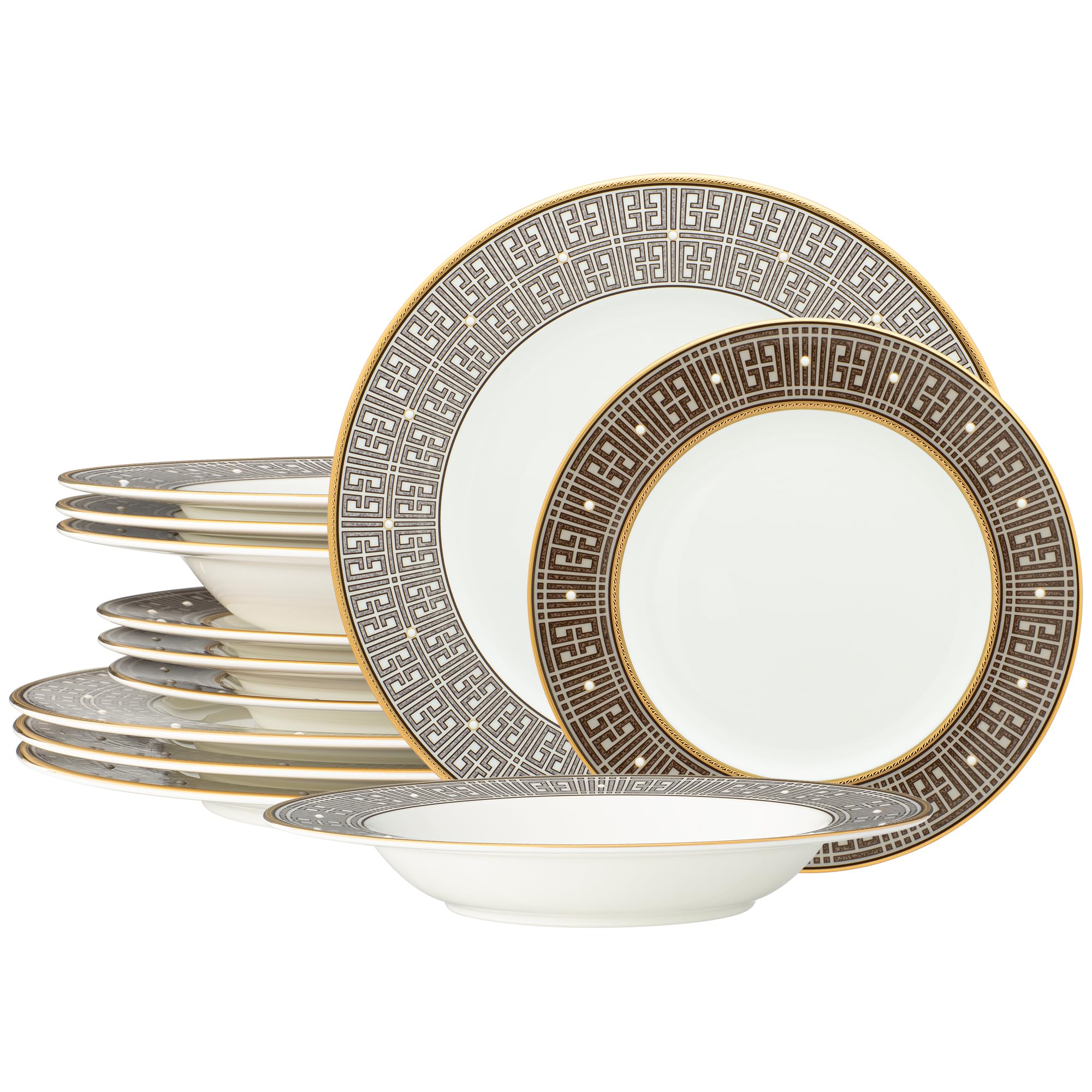 Noritake Infinity Bronze 12-Piece Dinnereware Set, Service for 4