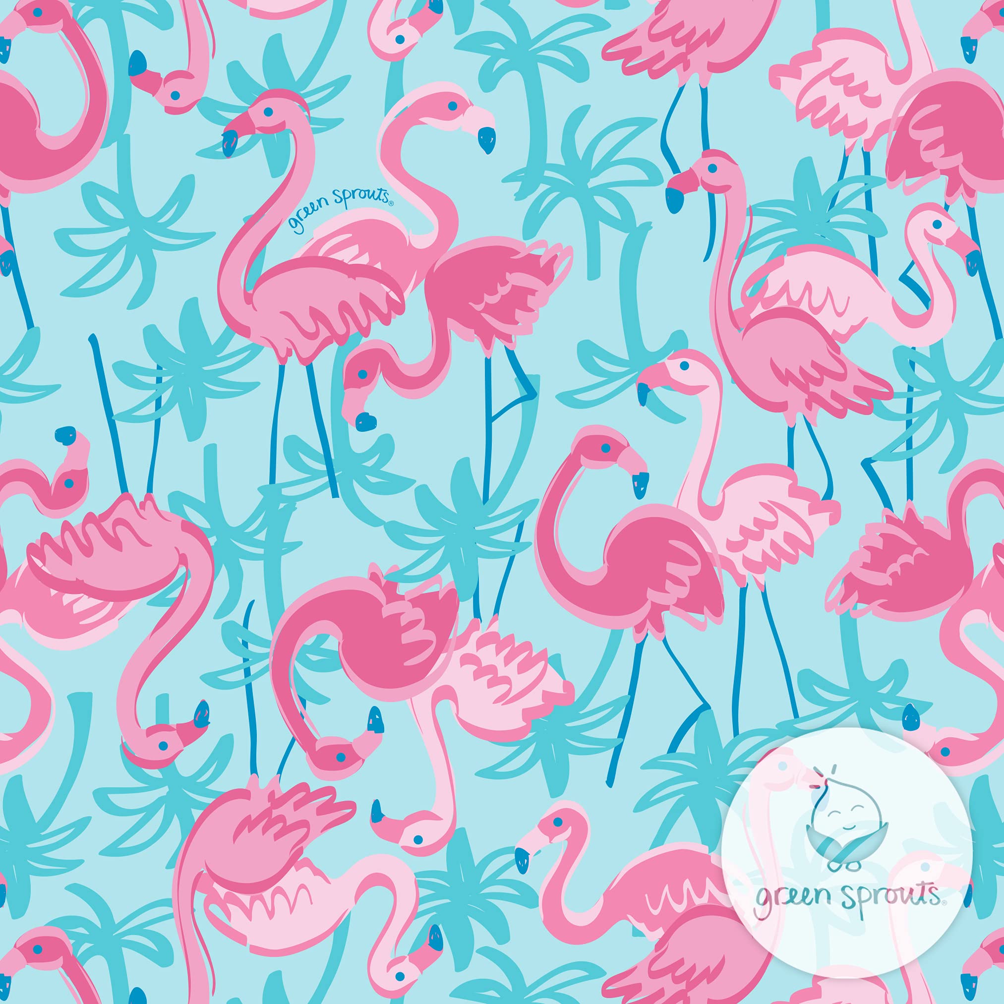 I Play Baby Girls Pull-Up Reusable And Toddler Swim Diaper, Aqua Palm Flamingos, 18-24 Month Us