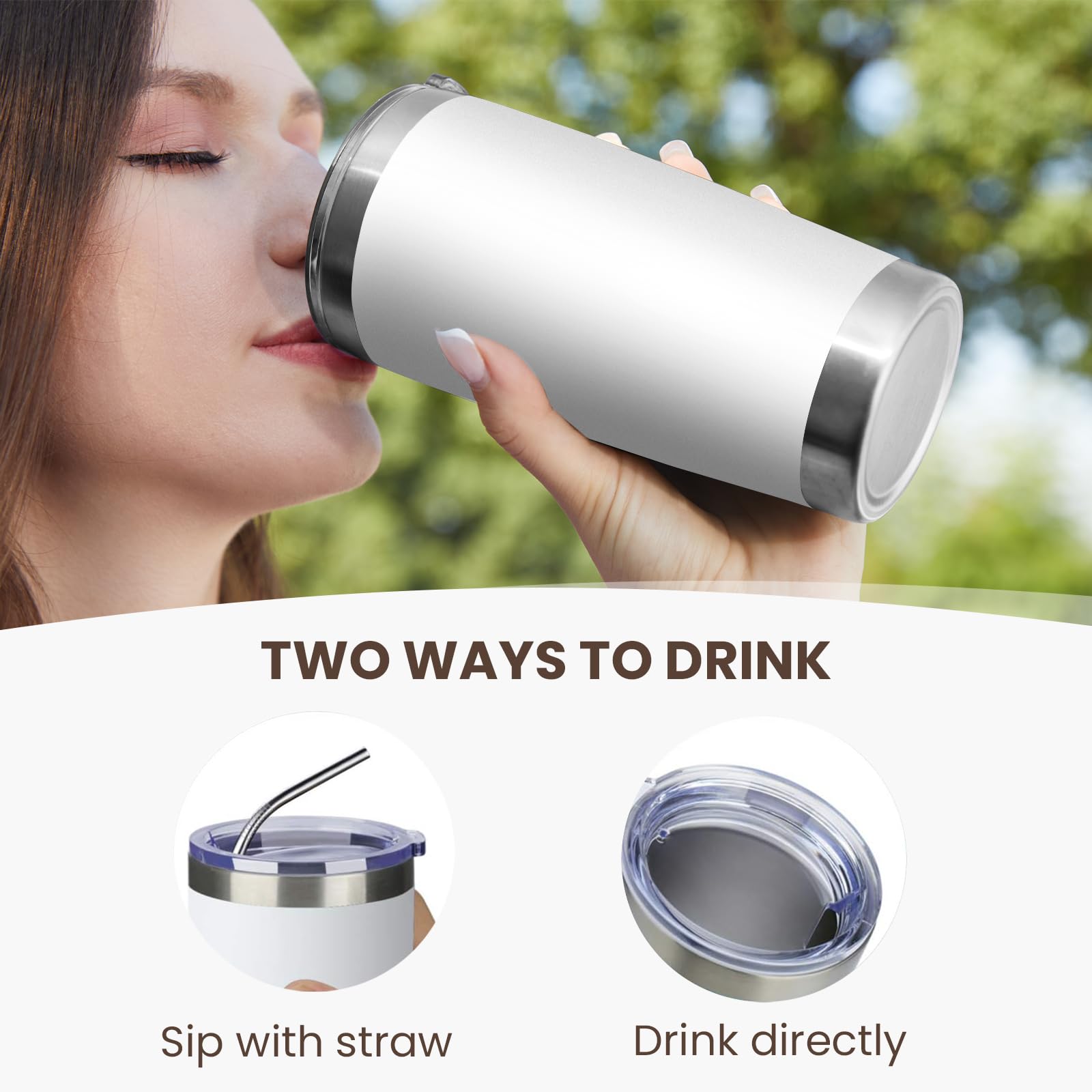 Meway 20Oz Tumbler Cup Double Wall Vacuum Insulated Travel Mug Bulk, Stainless Steel Tumblers With Lid And Straw, Durable Powder